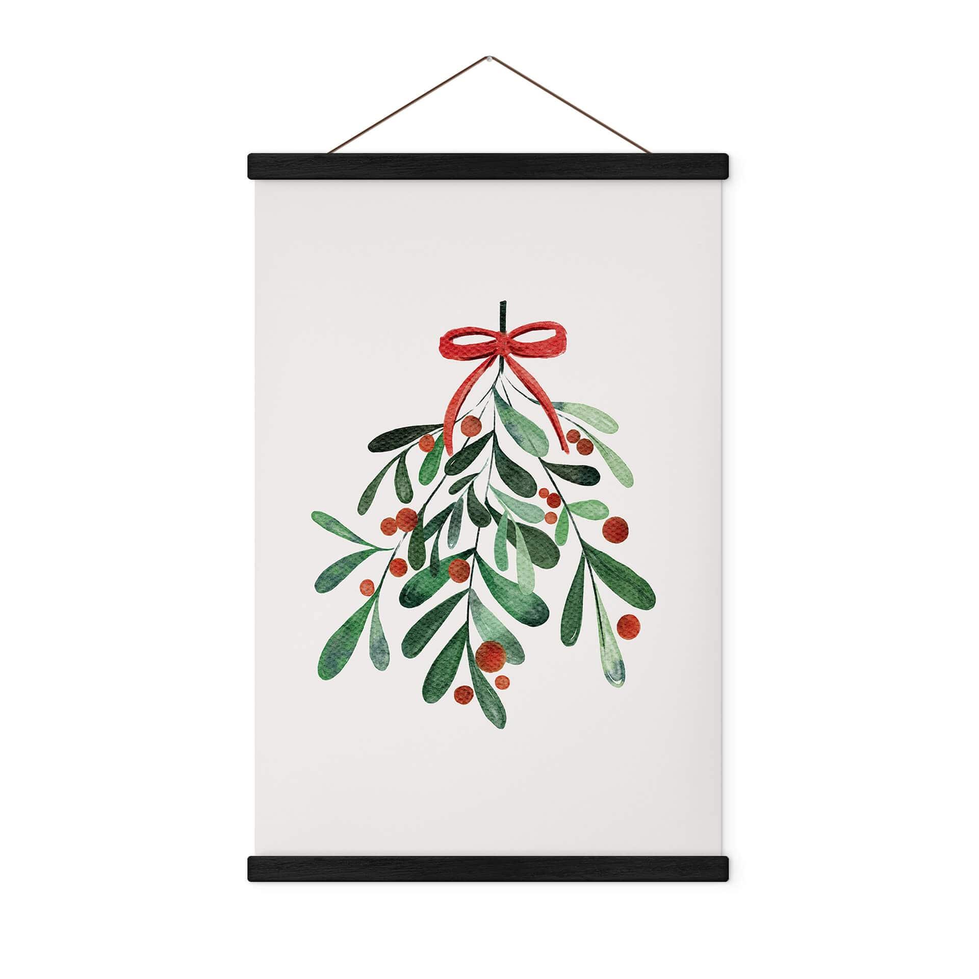 Tekstil plakat Kristina - Mistletoe Christmas