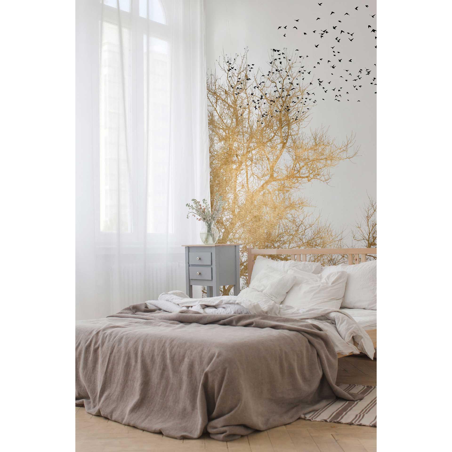 Livingwalls Fotobehang ARTist Kubistika - Golden Skies
