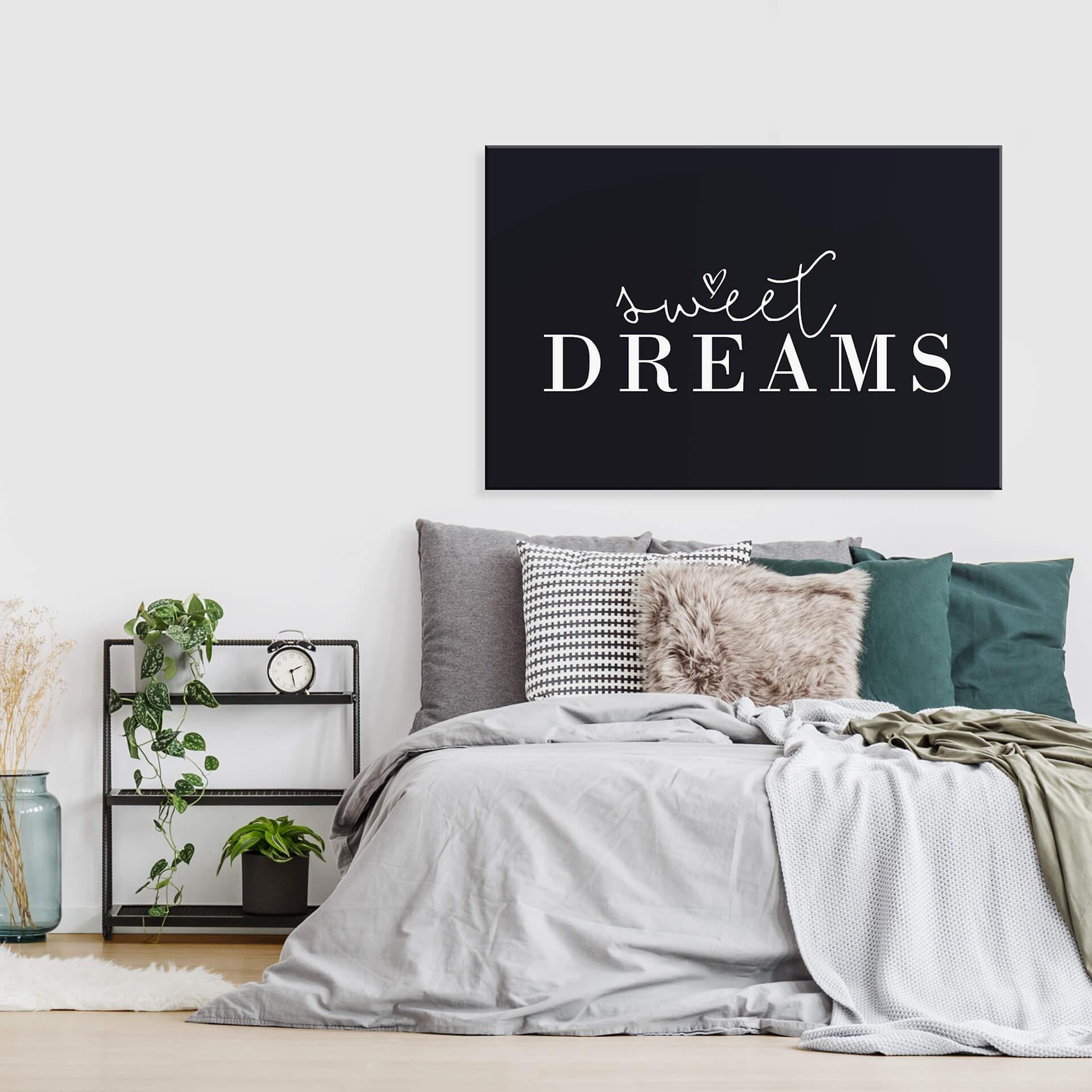 Canvasbillede - Sweet Dreams sort/hvid