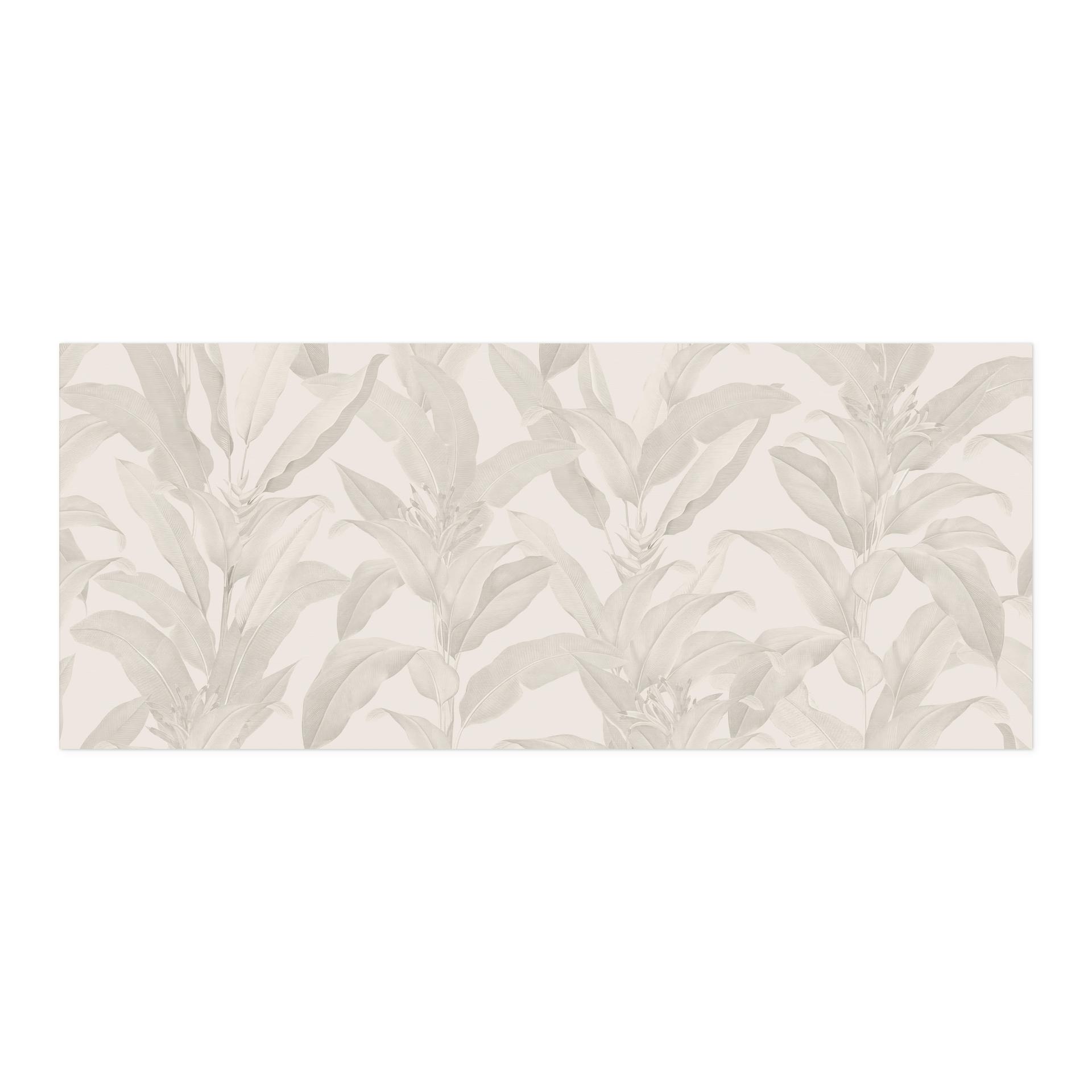 Salpicadero de cocina autoadhesivo Urban Jungle hojas tropicales crema - Bloomery Decor