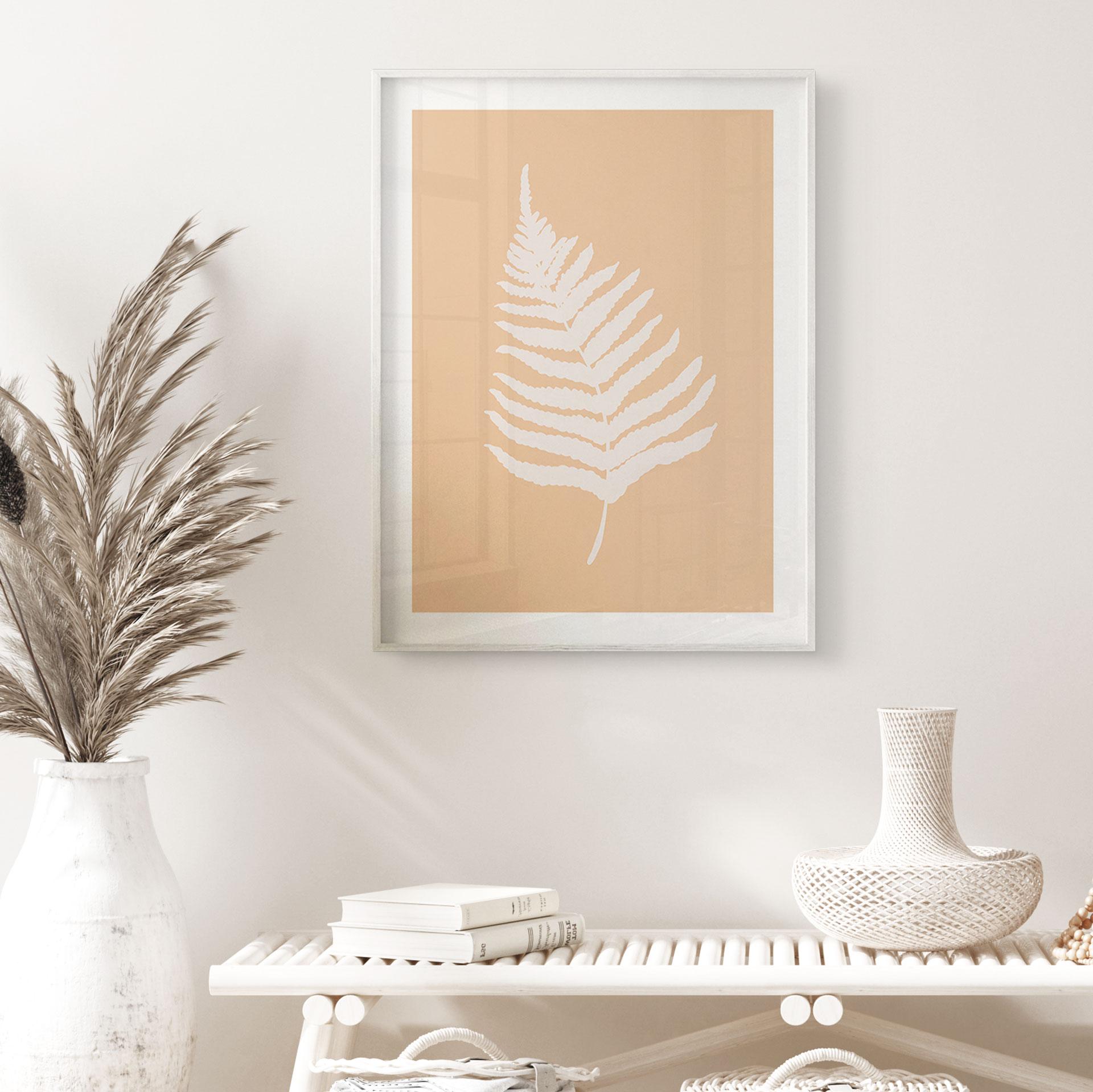 Plakat Silhuet af bregneblad - 1X Studio