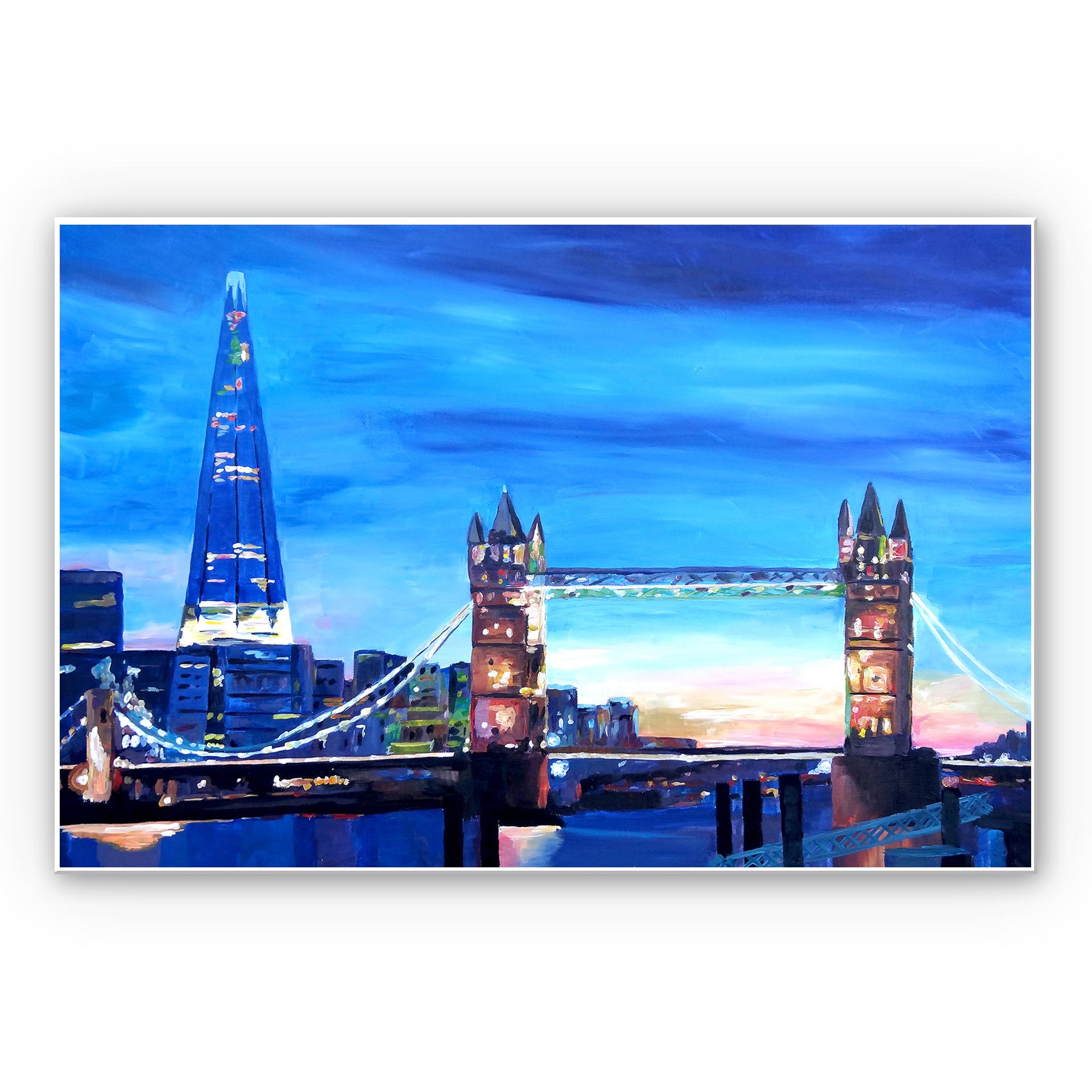 Tableau Forex - Bleichner - Le Tower Bridge londonien et The Shard