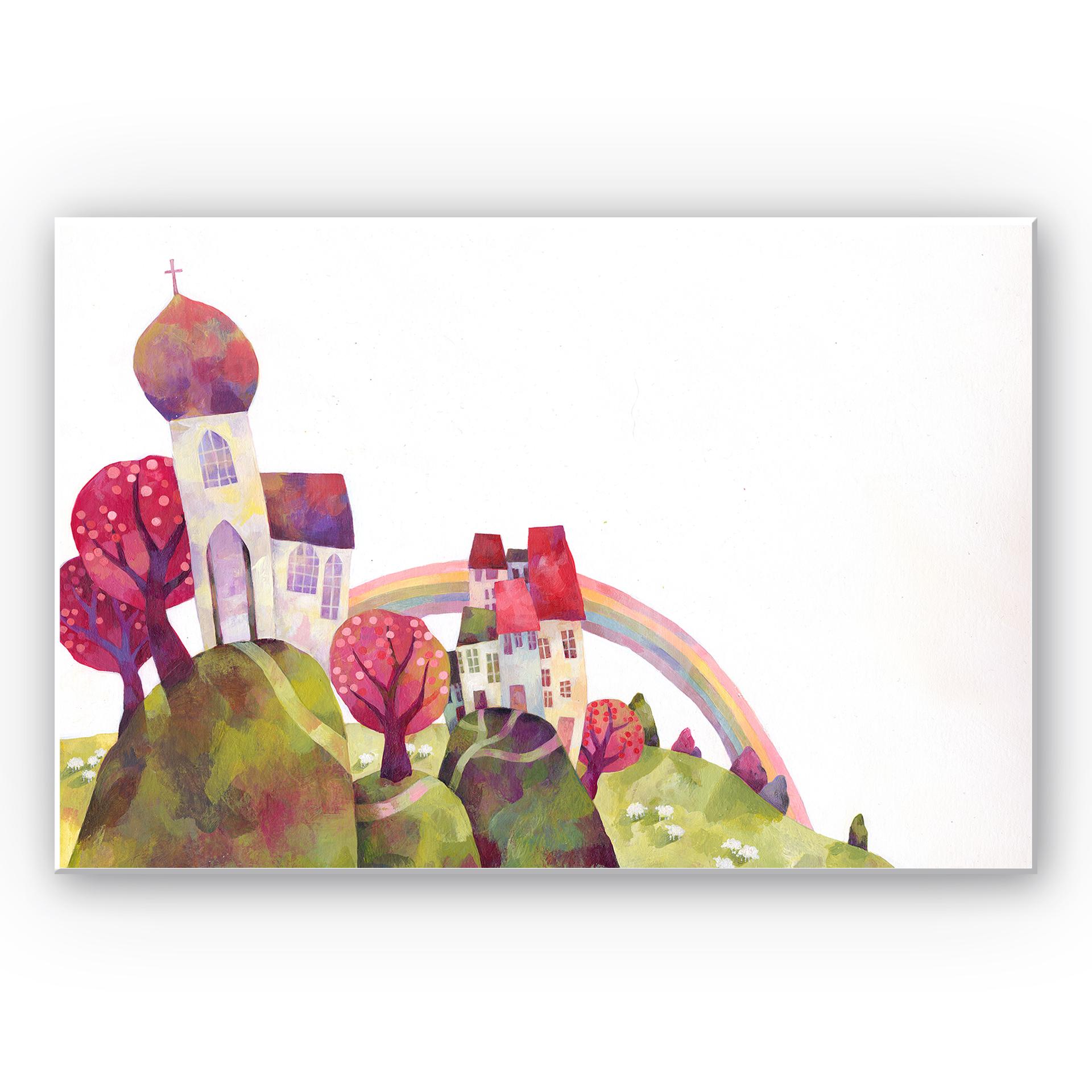 Wandbild Blanz - Die Dorfkirche