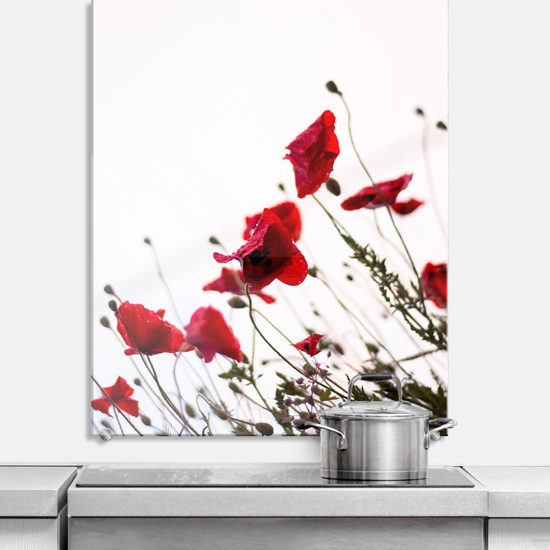 Stænkplade - Minimalistic Poppies