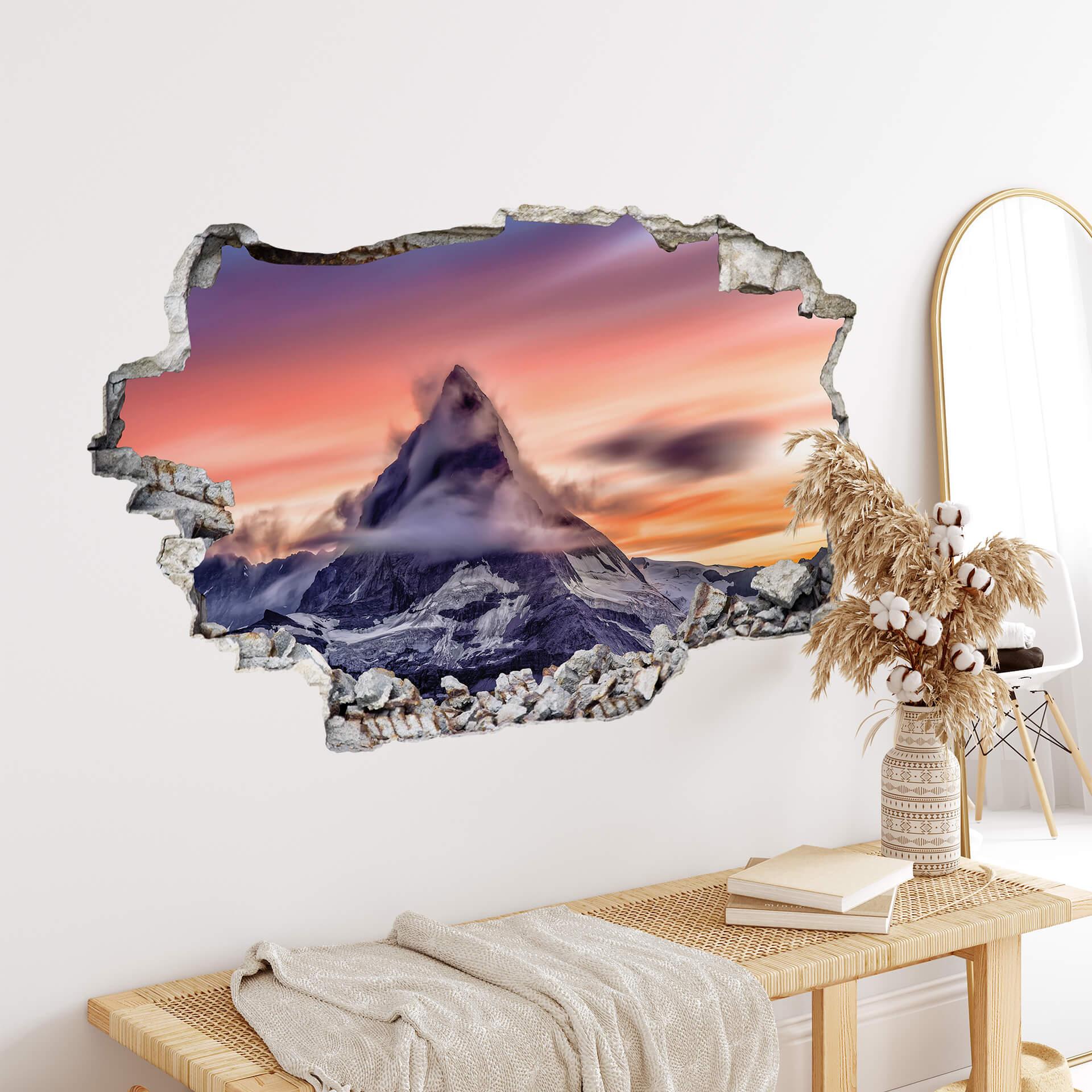 3D Wallsticker på toppen af bjerget