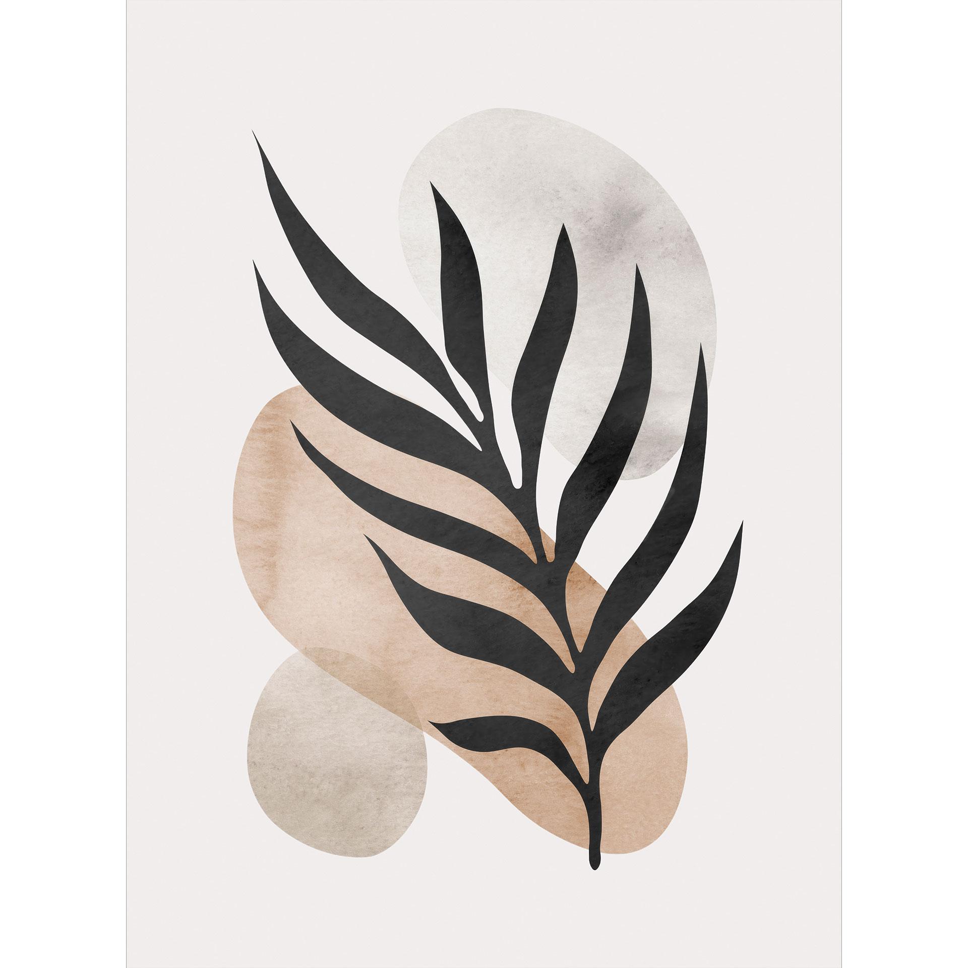Botanisch silhouet met sierlijke geometrie behang - Costa