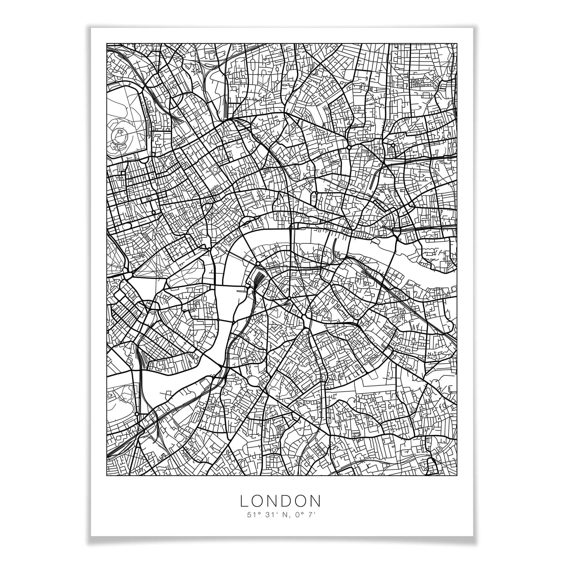 Póster mapa de Londres