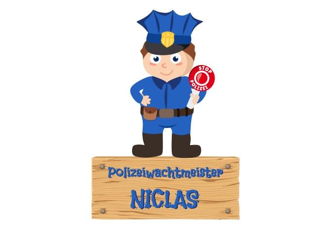 Wandtattoo + Name Polizeiwachtmeister