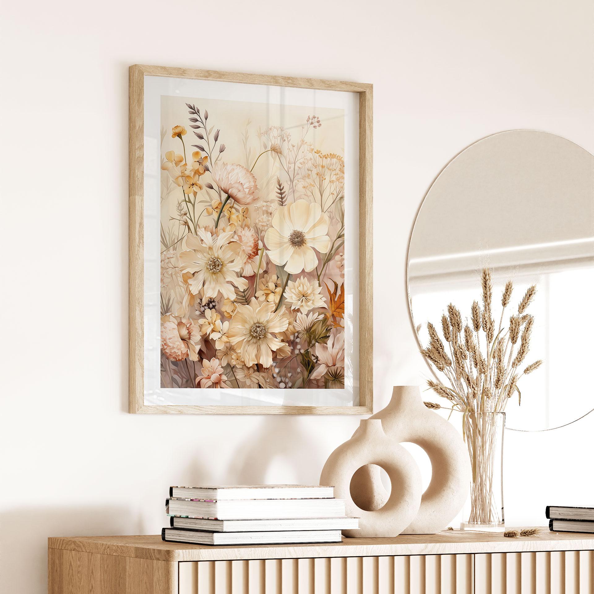 Póster Vintage Esplendor floral en el prado - Lola Peacock