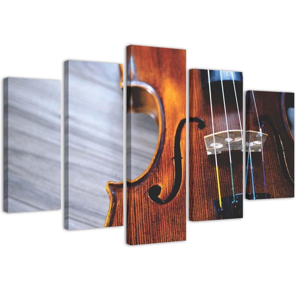 Lærredstryk 5 dele, violinmusik