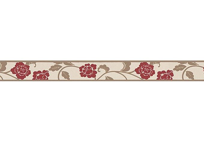 A.S. Création Bordüre Only Borders Borte mit Rosen floral selbstklebend beige, braun, rot