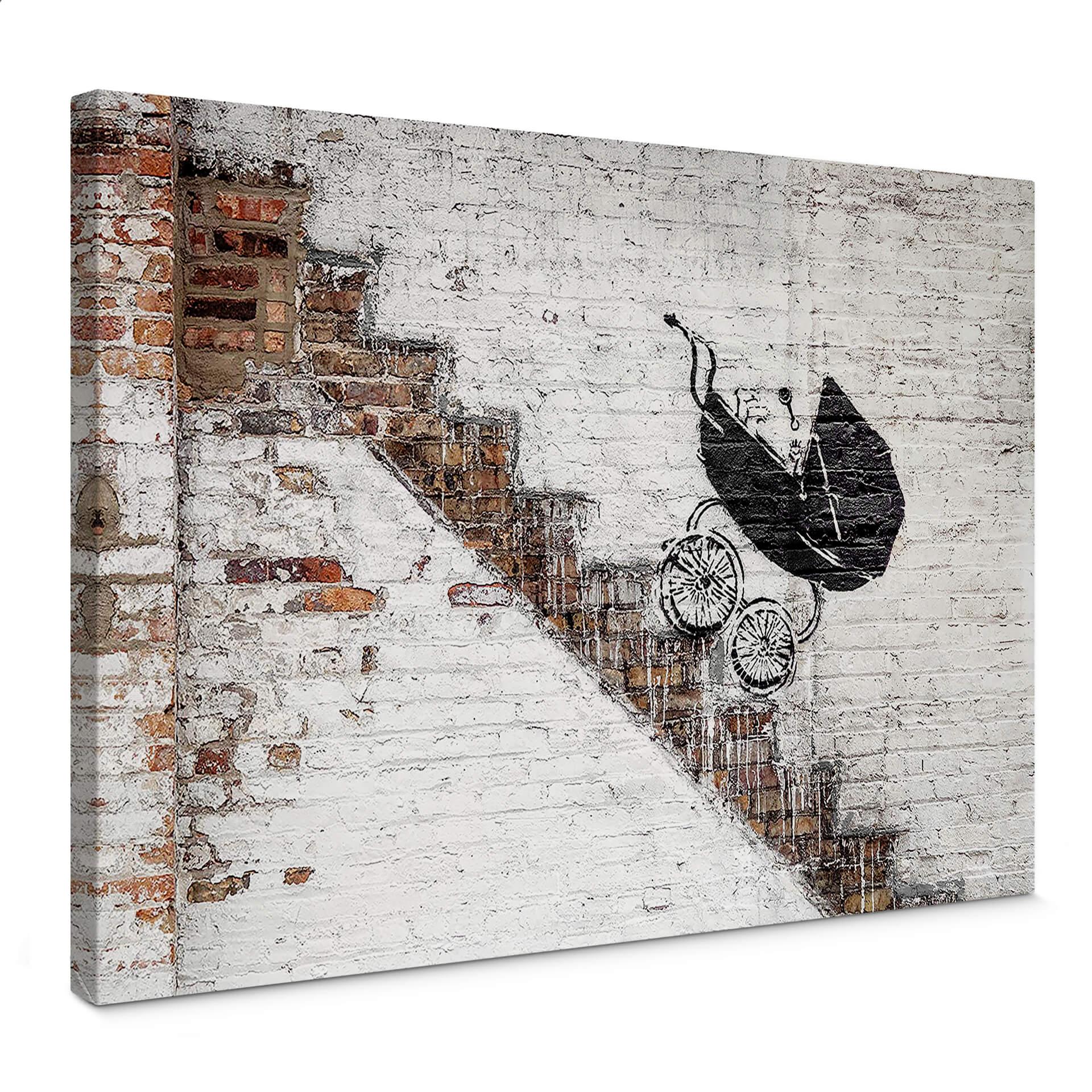 Canvasbillede Banksy - Baby Carriage