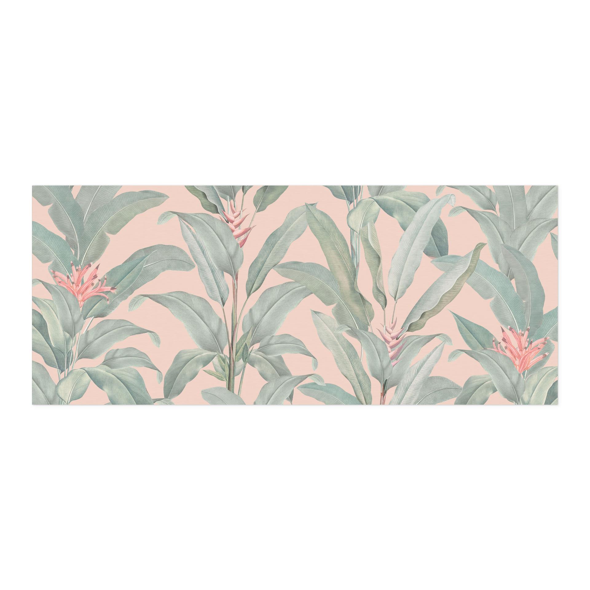 Salpicadero de cocina autoadhesivo Jungla Urbana Hojas Tropicales Rosa - Bloomery Decor