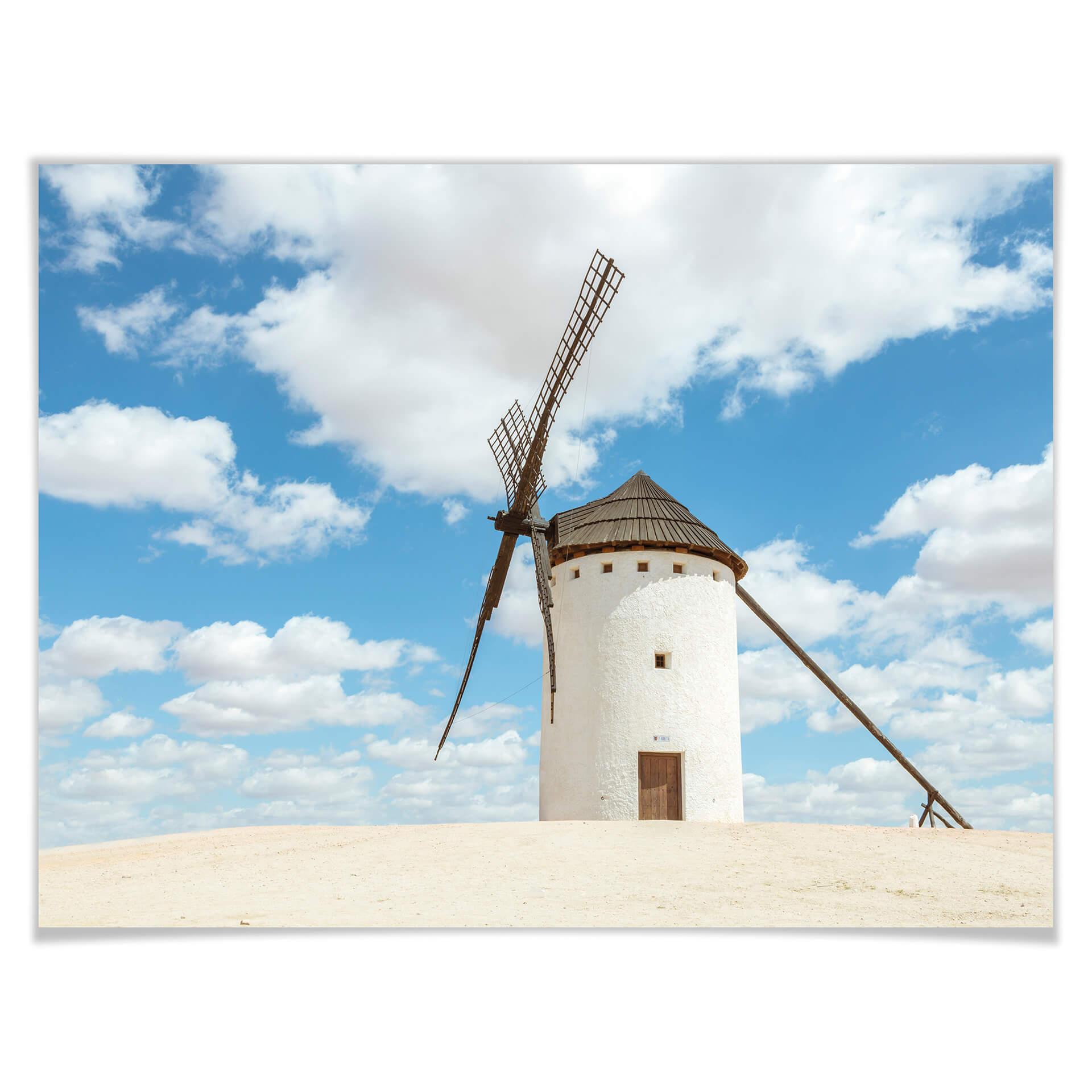 Póster Colombo - Molinos de viento en la Ruta de Don Quijote en España