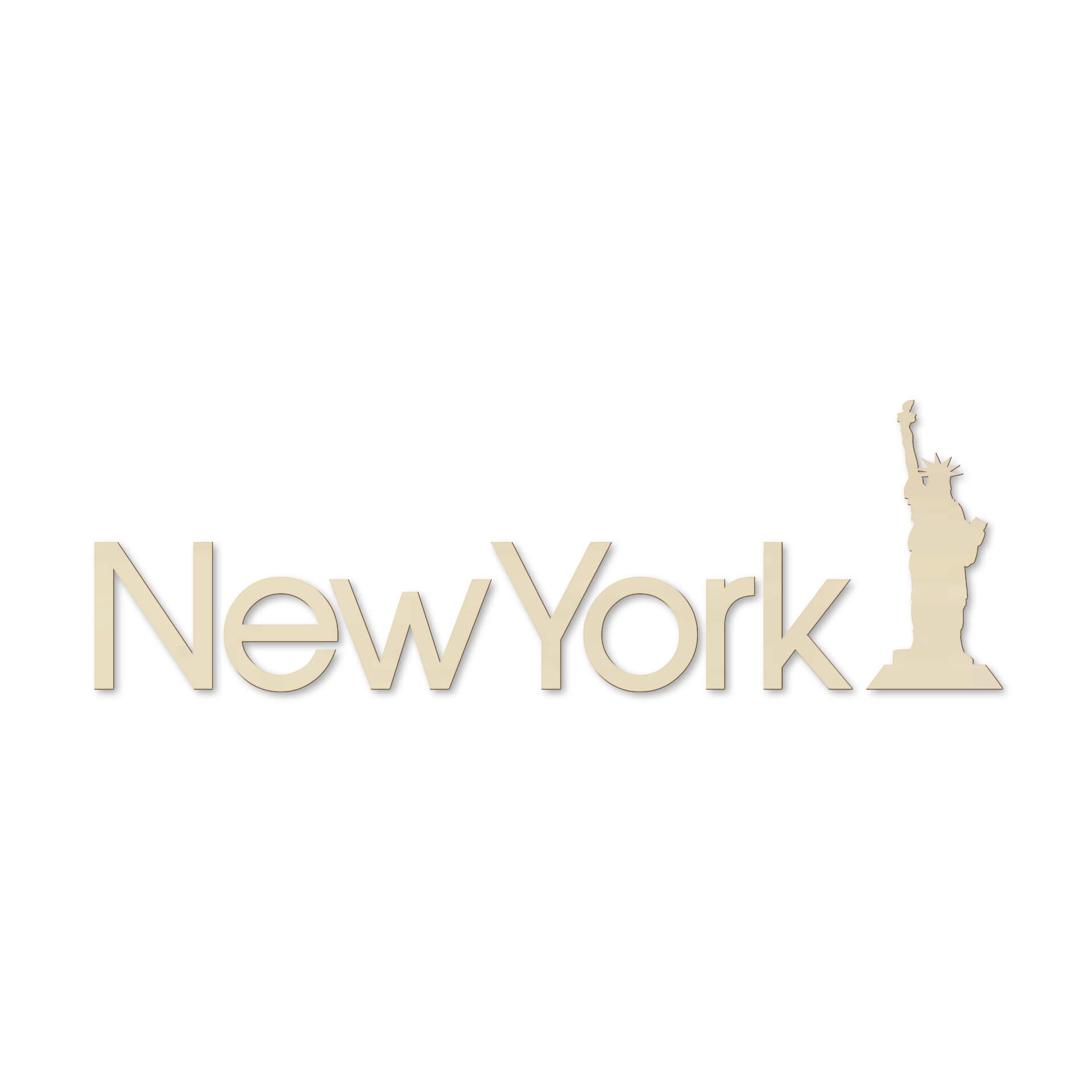 Decoro in legno New York - Pioppo