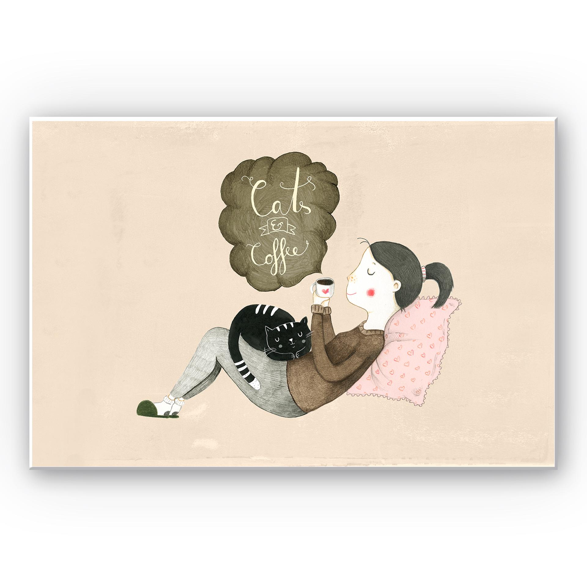 Wandbild Loske - Cats & Coffee