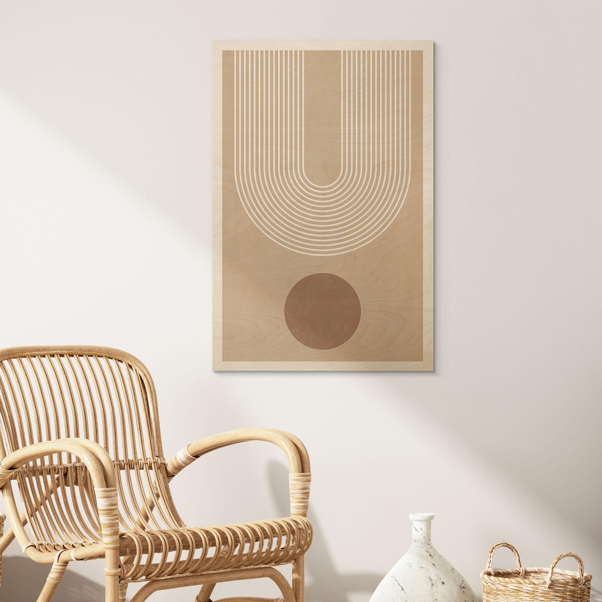 Billede af træ abstrakt geometri i balance - Ristova