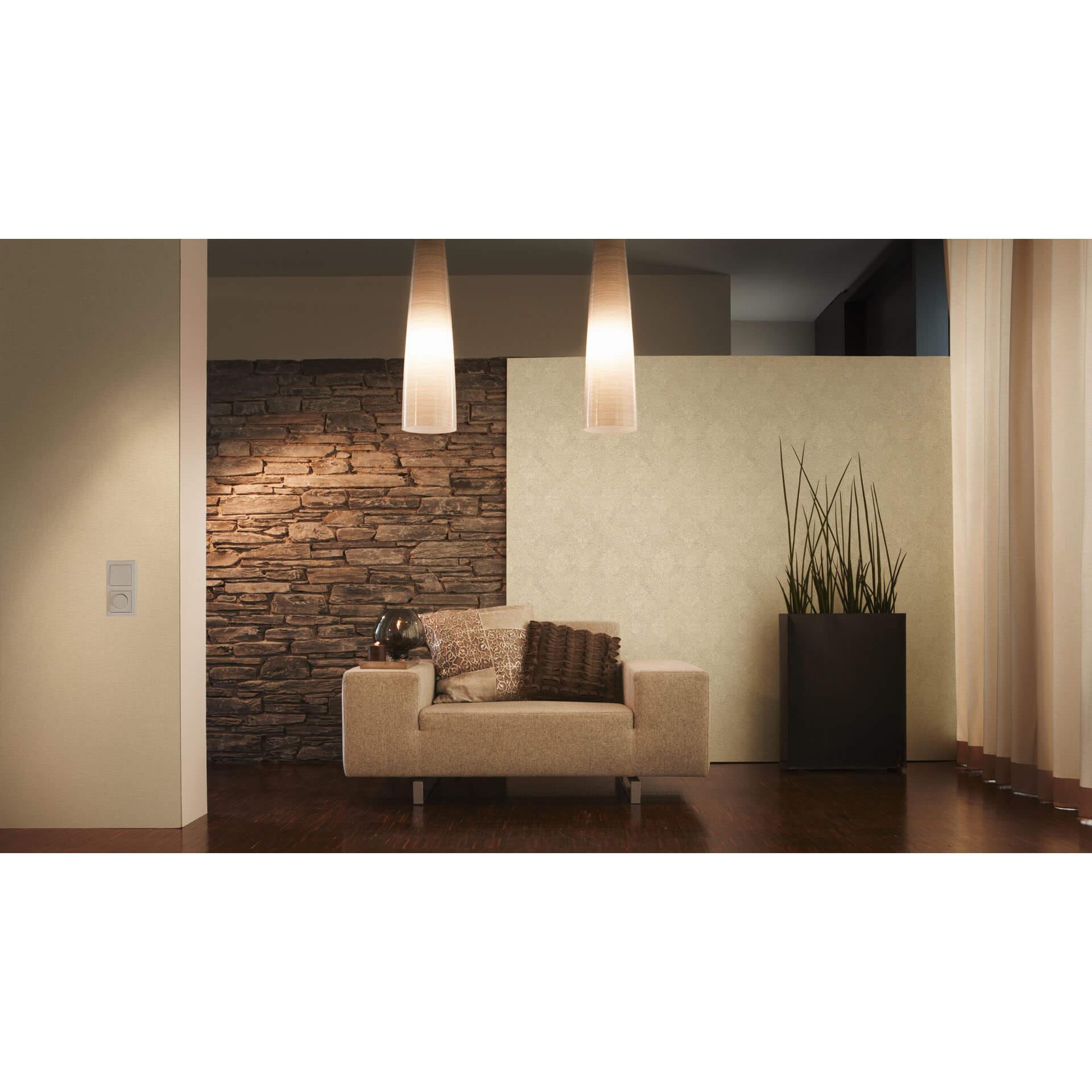 A.S. Création modern eenheidsbehang in grijs effen vliesbehang