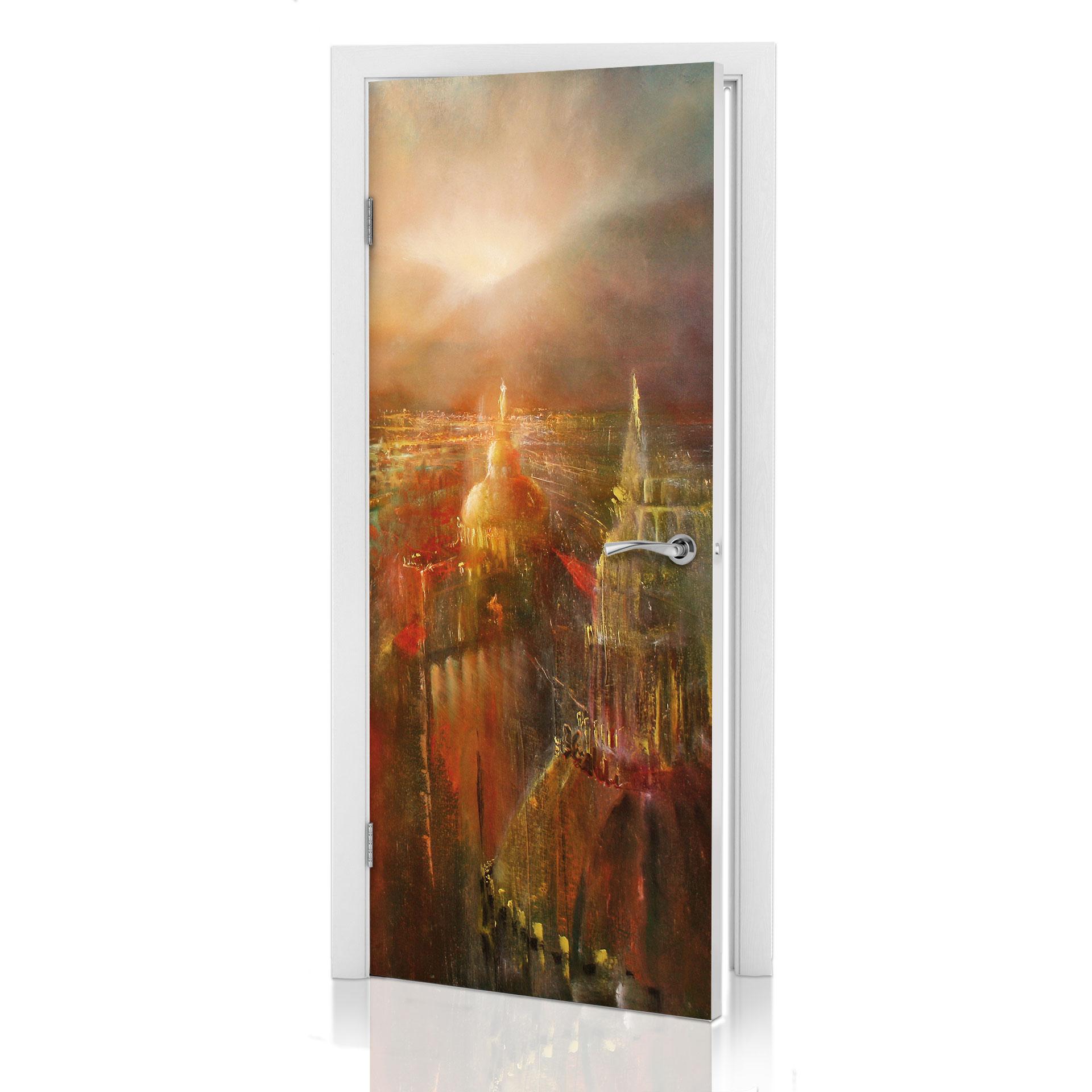 Türdesign Schmucker - Die Stadt erwacht 91x200 cm