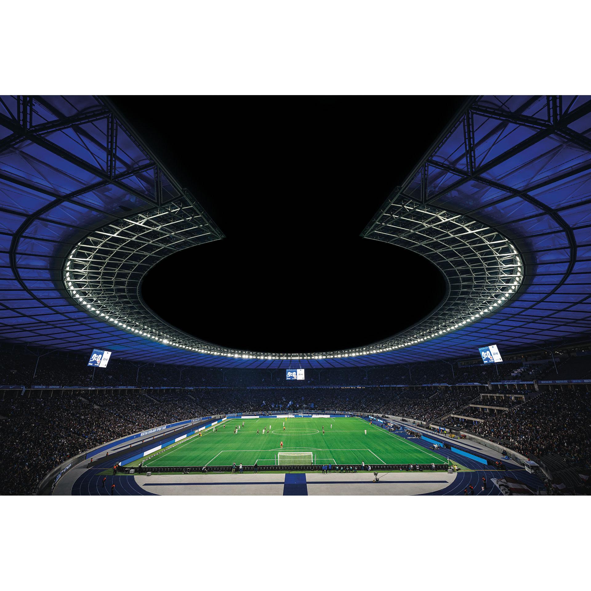 Fußball-Fototapete Hertha BSC - Volles Olympiastadion bei Nacht