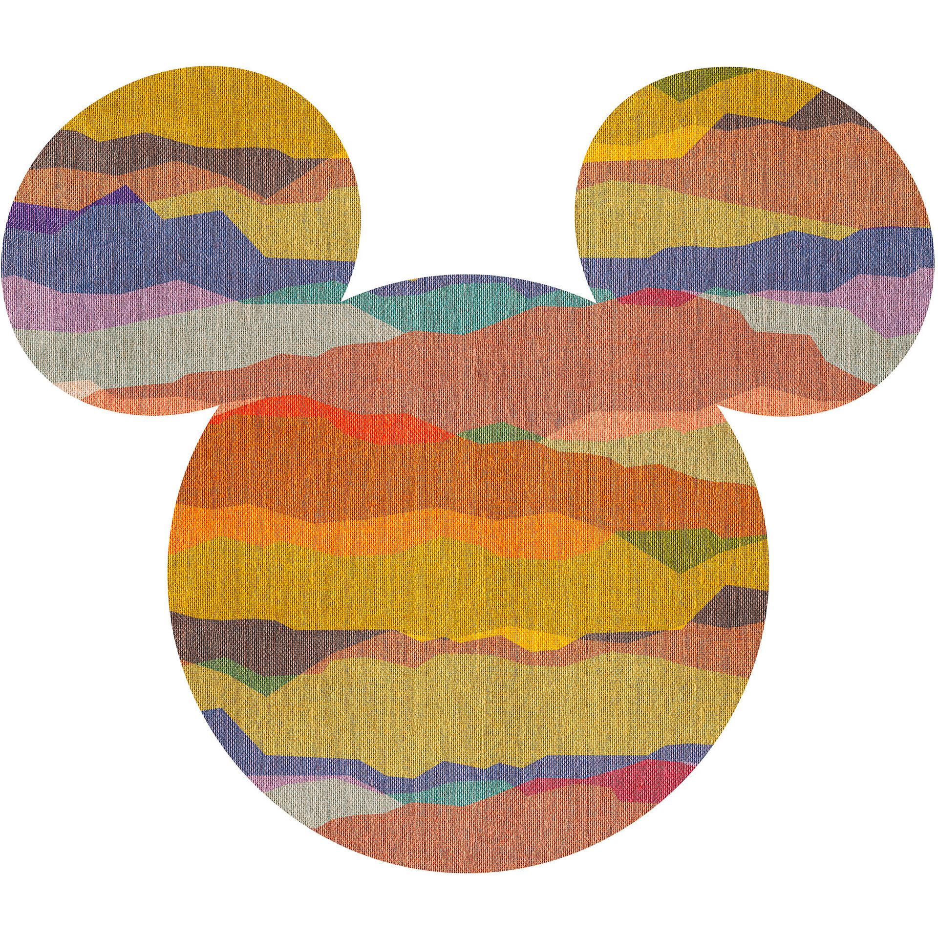 Selvklæbende tapet - Mickey Head - 125 x 125 cm