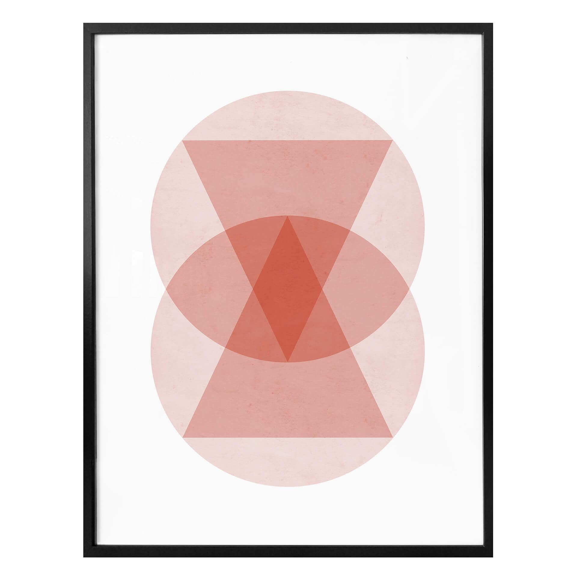 Plakat - Nouveauprints - Circles and triangles Pink