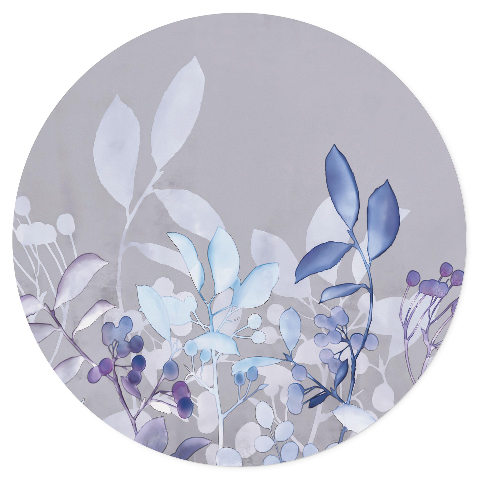 Muursticker Blauwe aquarelplanten - Haase