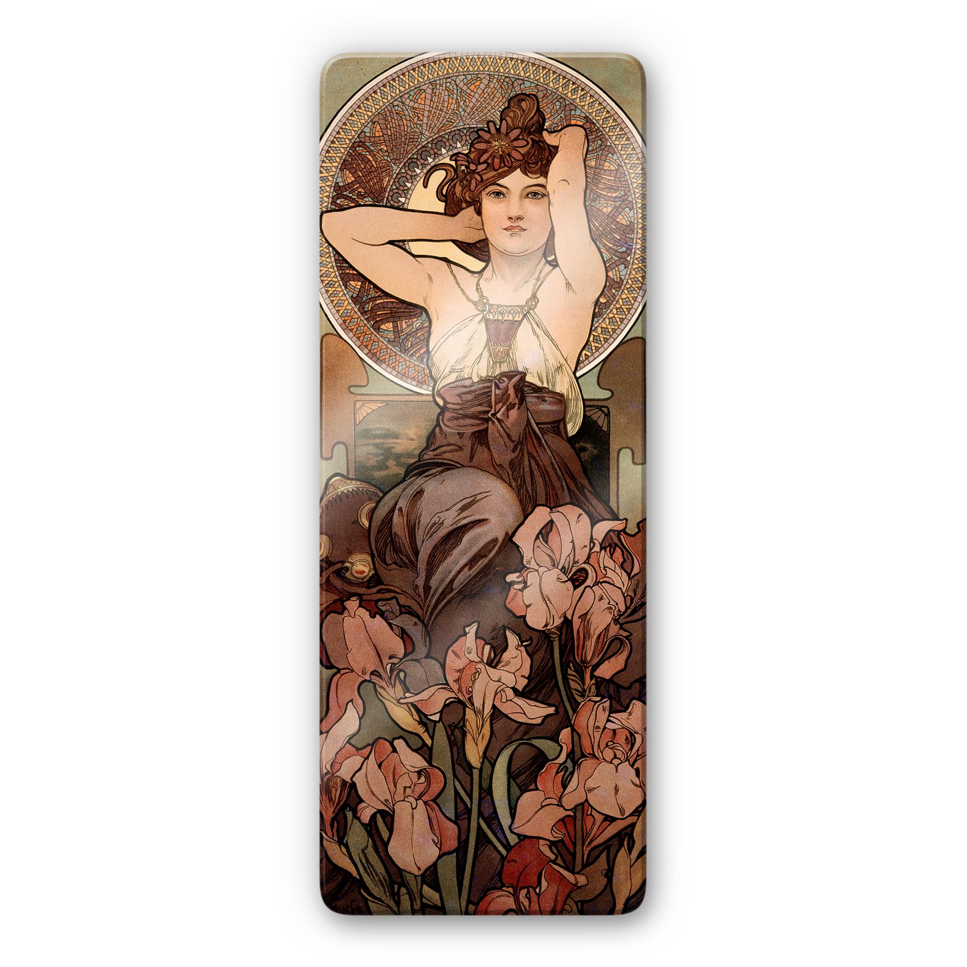 Tableau en verre - Mucha - Les Pierres Précieuses- L' Améthyste