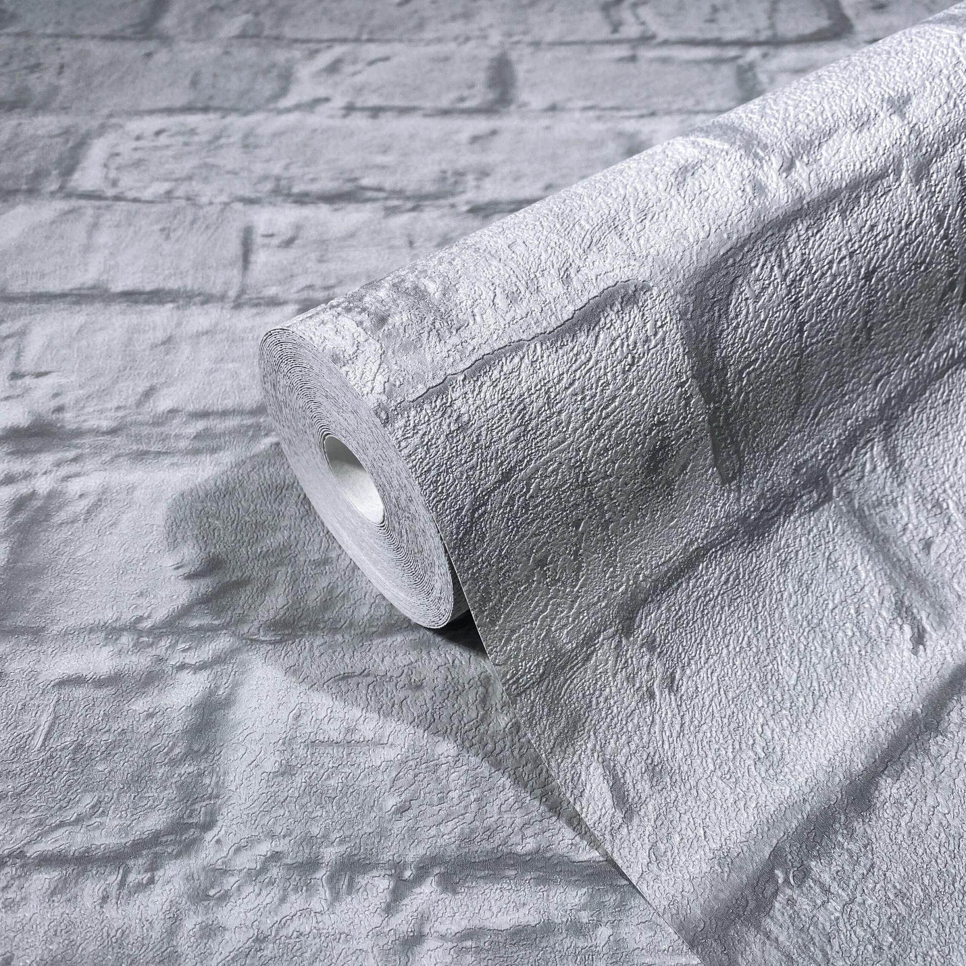 Non-woven tapet med 3D steneffekt grå steneffekt