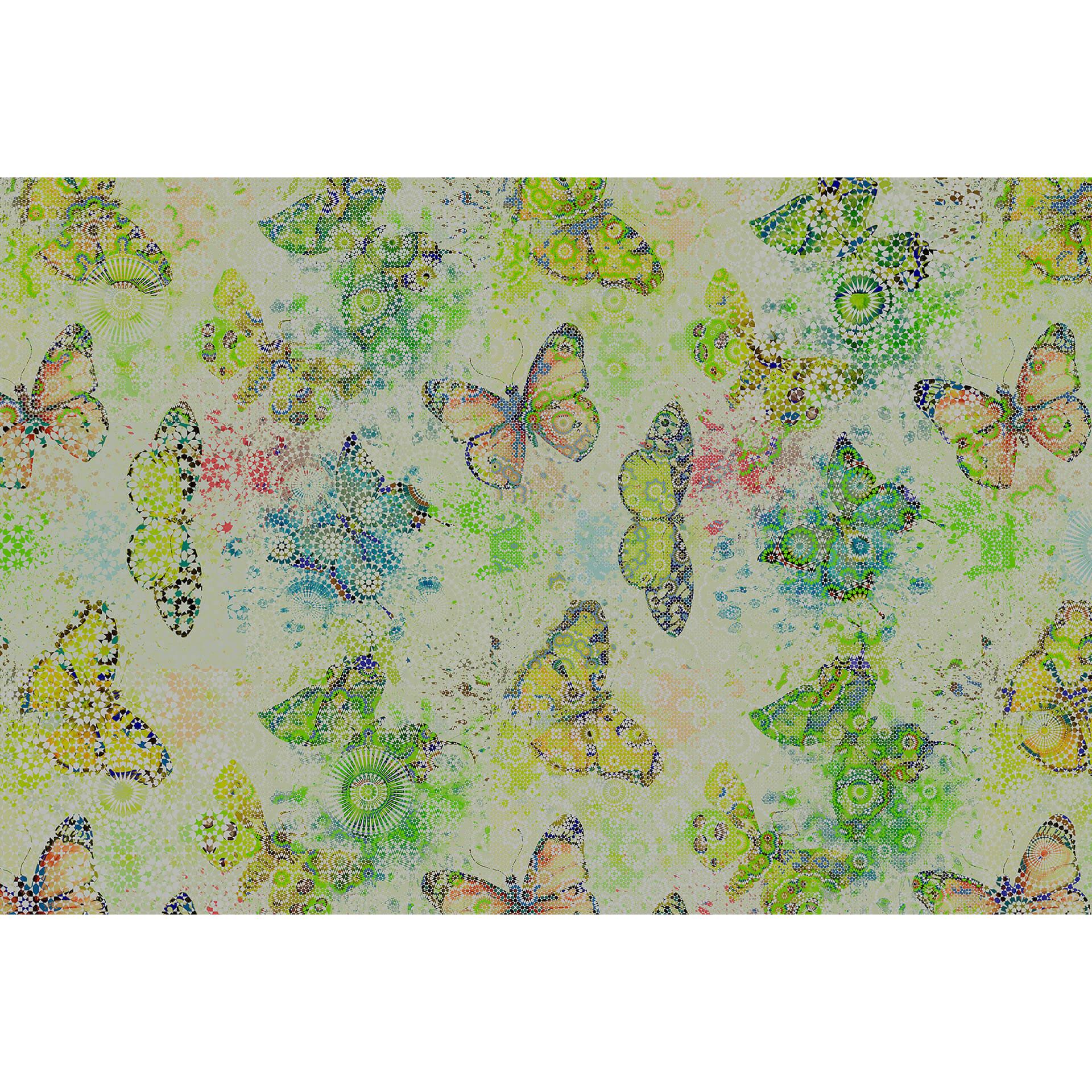 Livingwalls Fotobehang Walls by Patel mosaic butterflies 3
