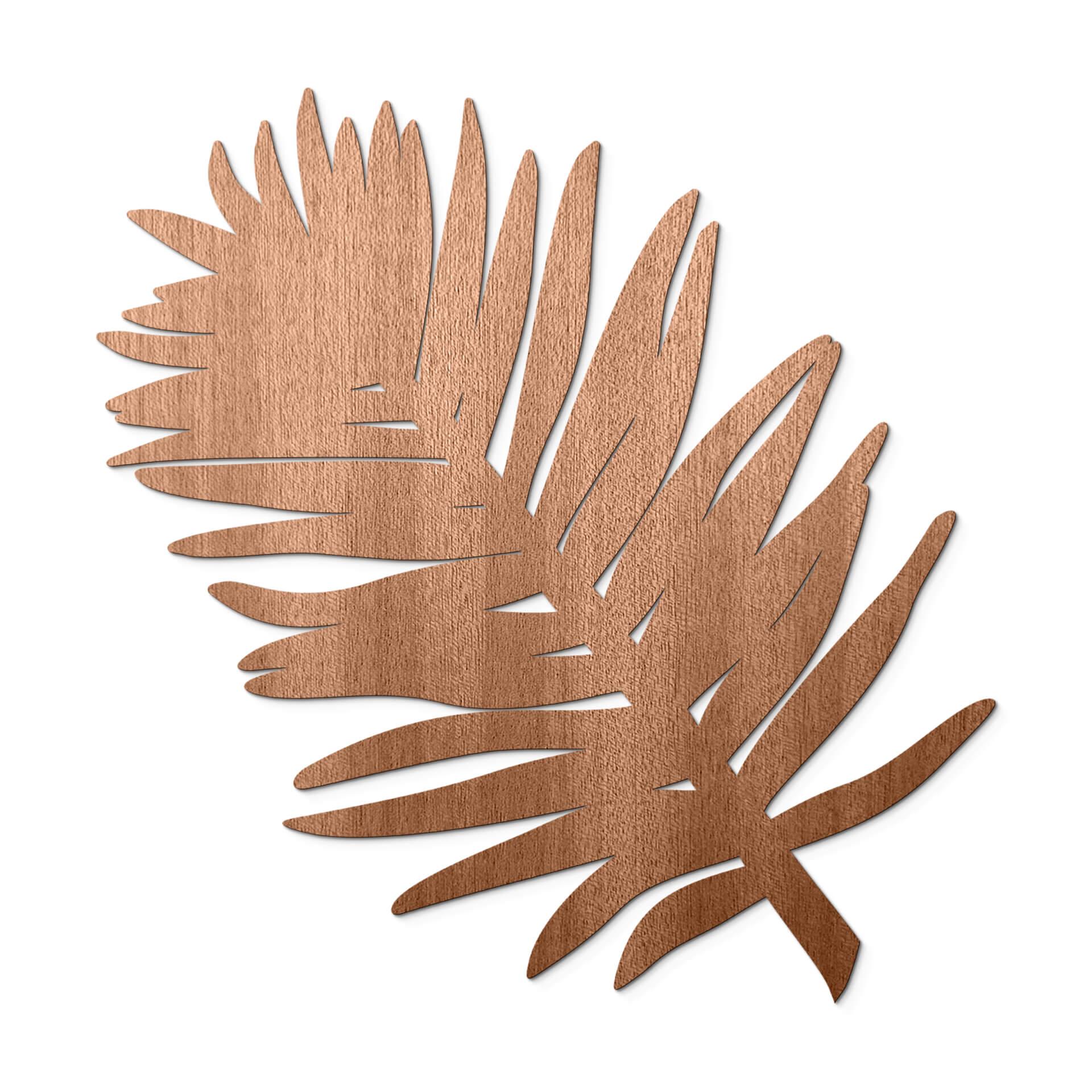 Arte en madera de caoba - Hoja de palma
