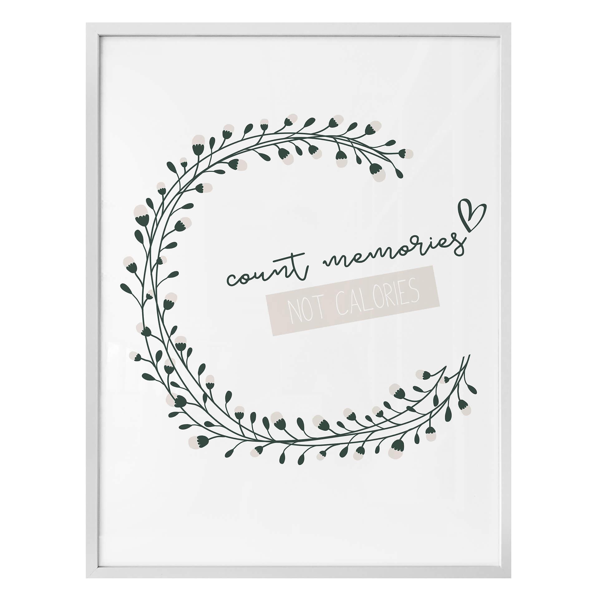 Plakat - Count memories not calories