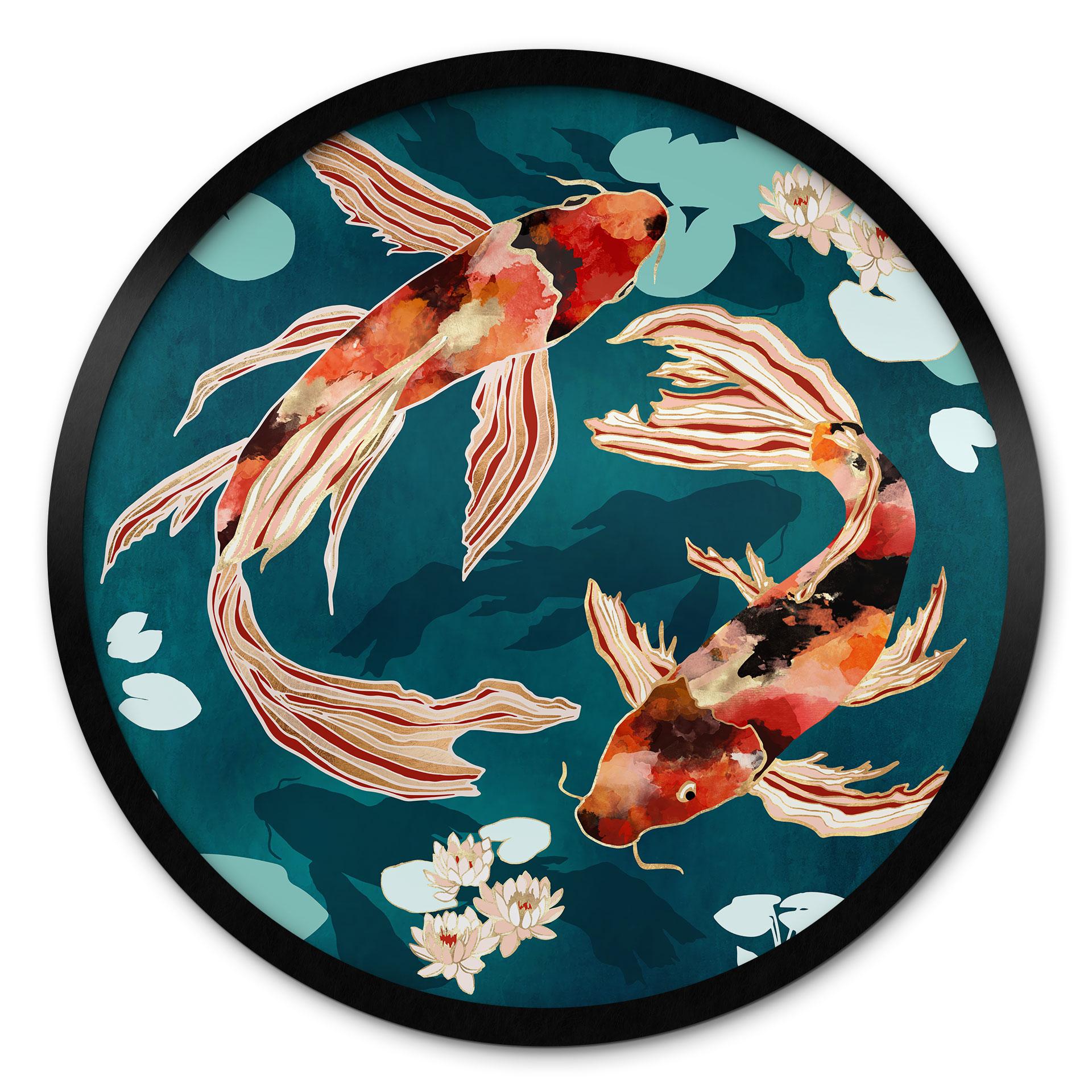 Plakat To koi i en dam - SpaceFrog Designs