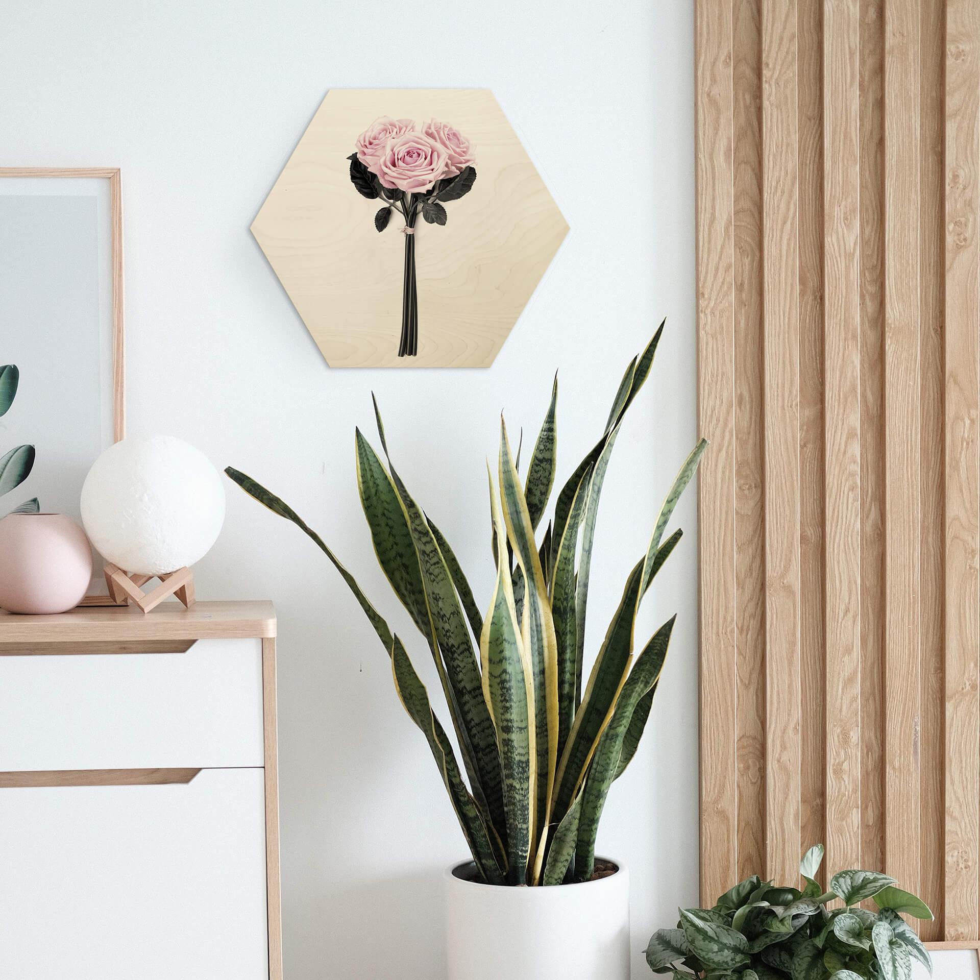 Esagoni in legno Kubistika - Rose