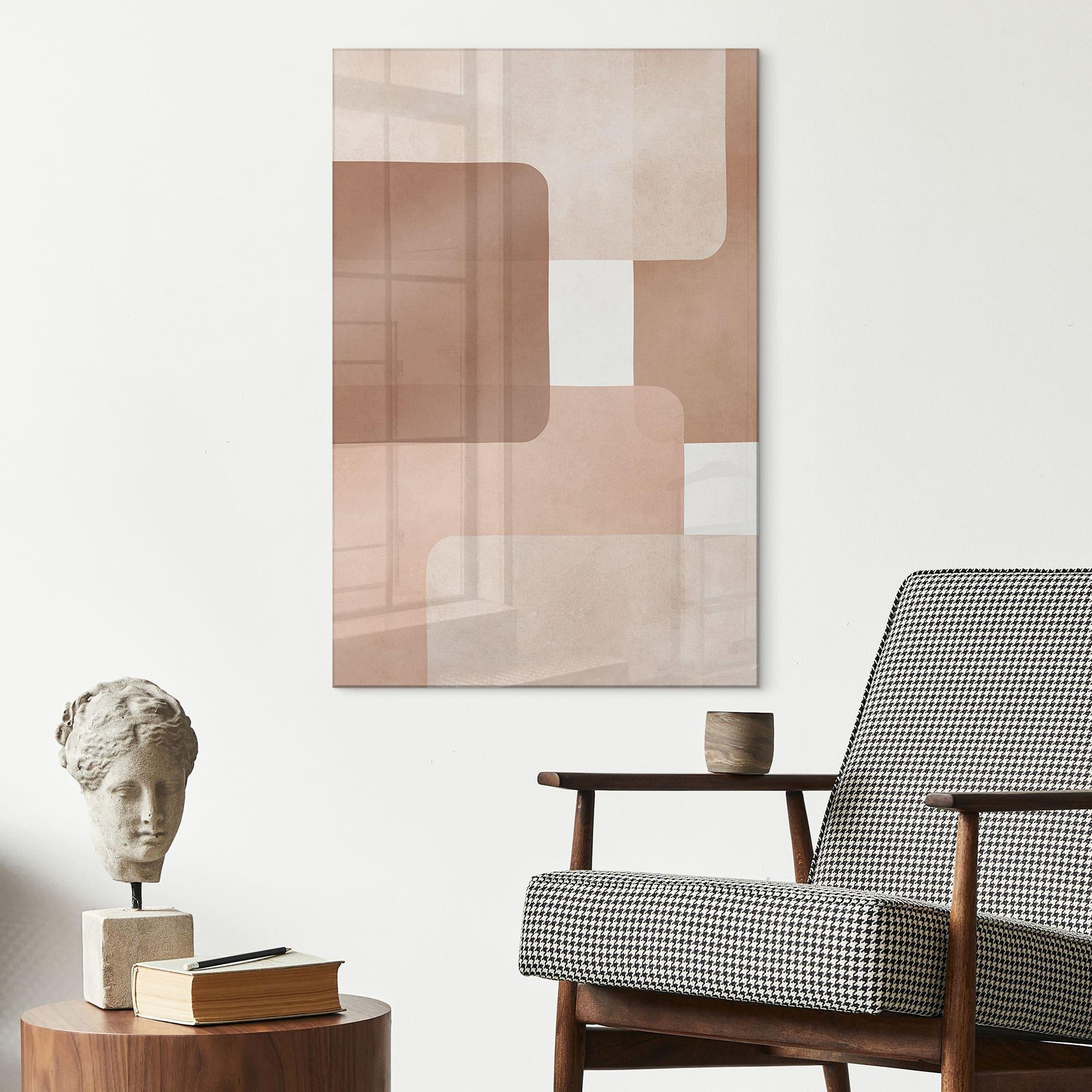 Akrylbillede Boho-abstraktion i beige-brun - Costa