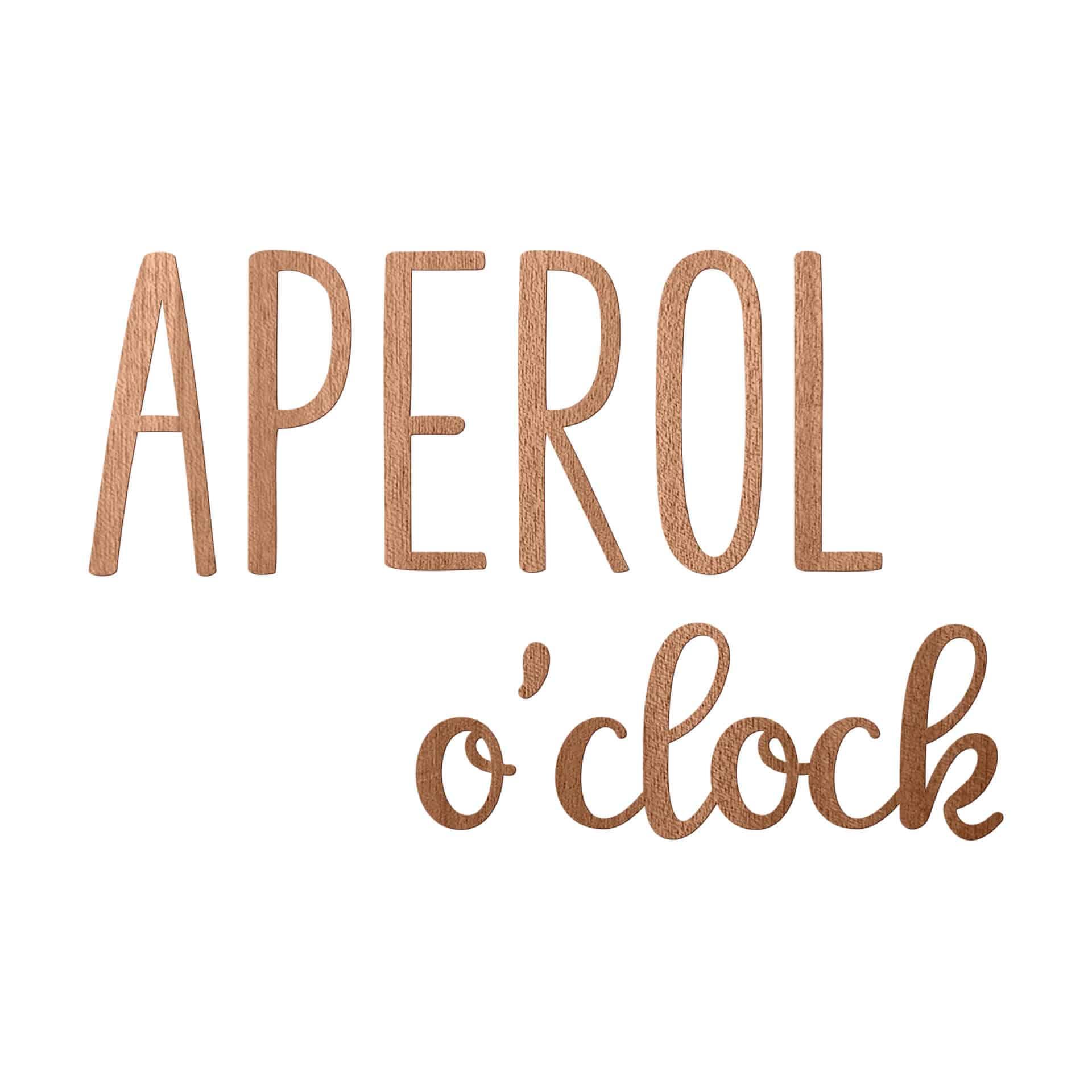 Decoro in legno Aperol o'clock