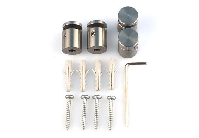 Supporti in acciaio inox per stampe su vetro