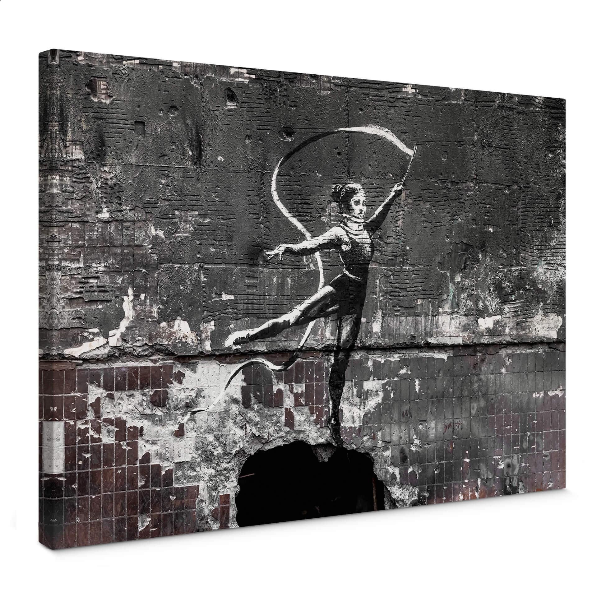 Lienzo Banksy en Ucrania - Bailarina acrobática