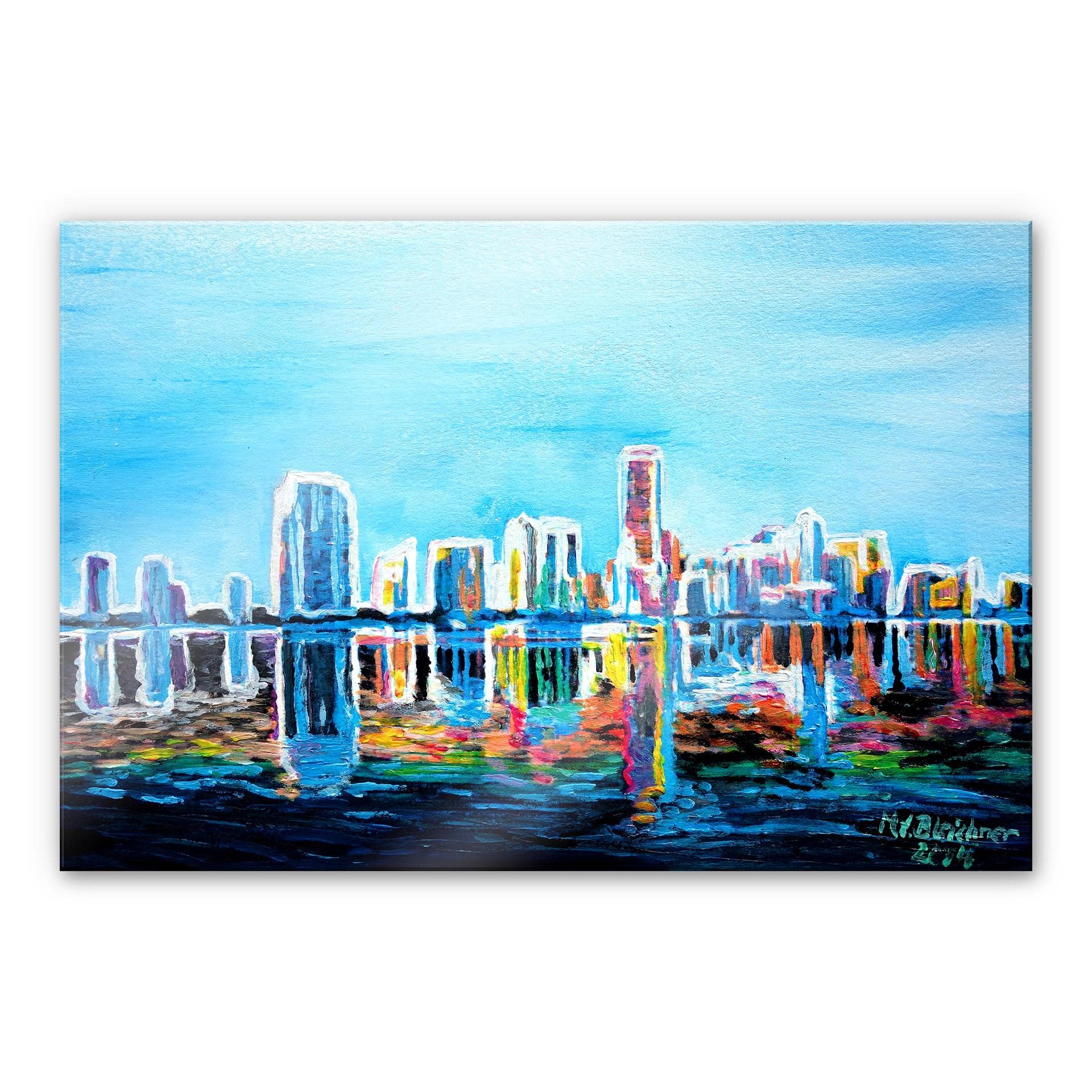 Akrylbillede Bleichner - Miami i neonlys