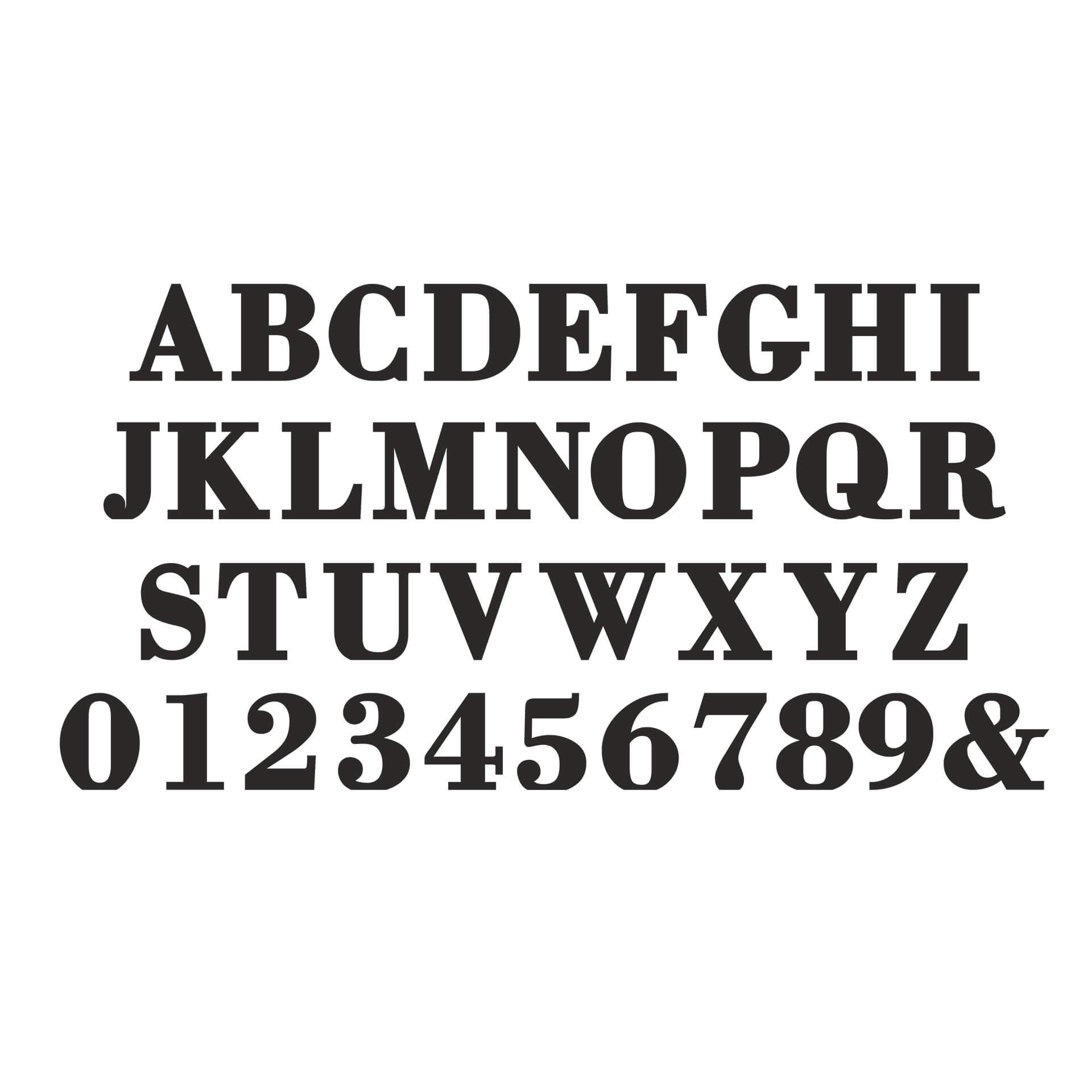 MDF bogstaver - Bodoni