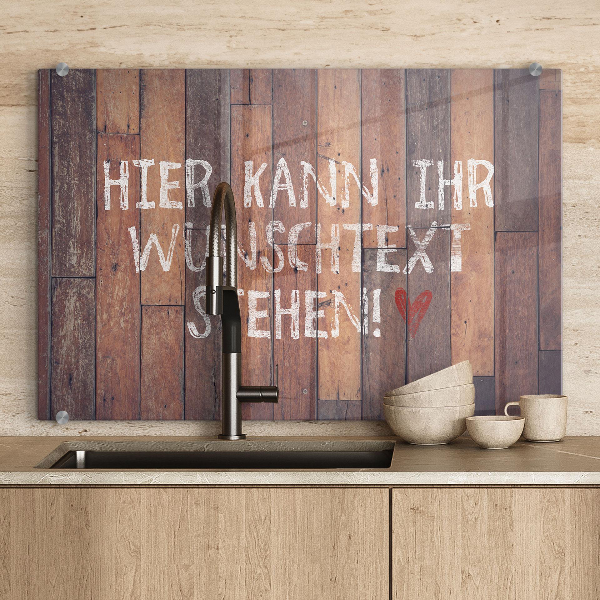 Stænkplade - Her kan din ønsketekst stå