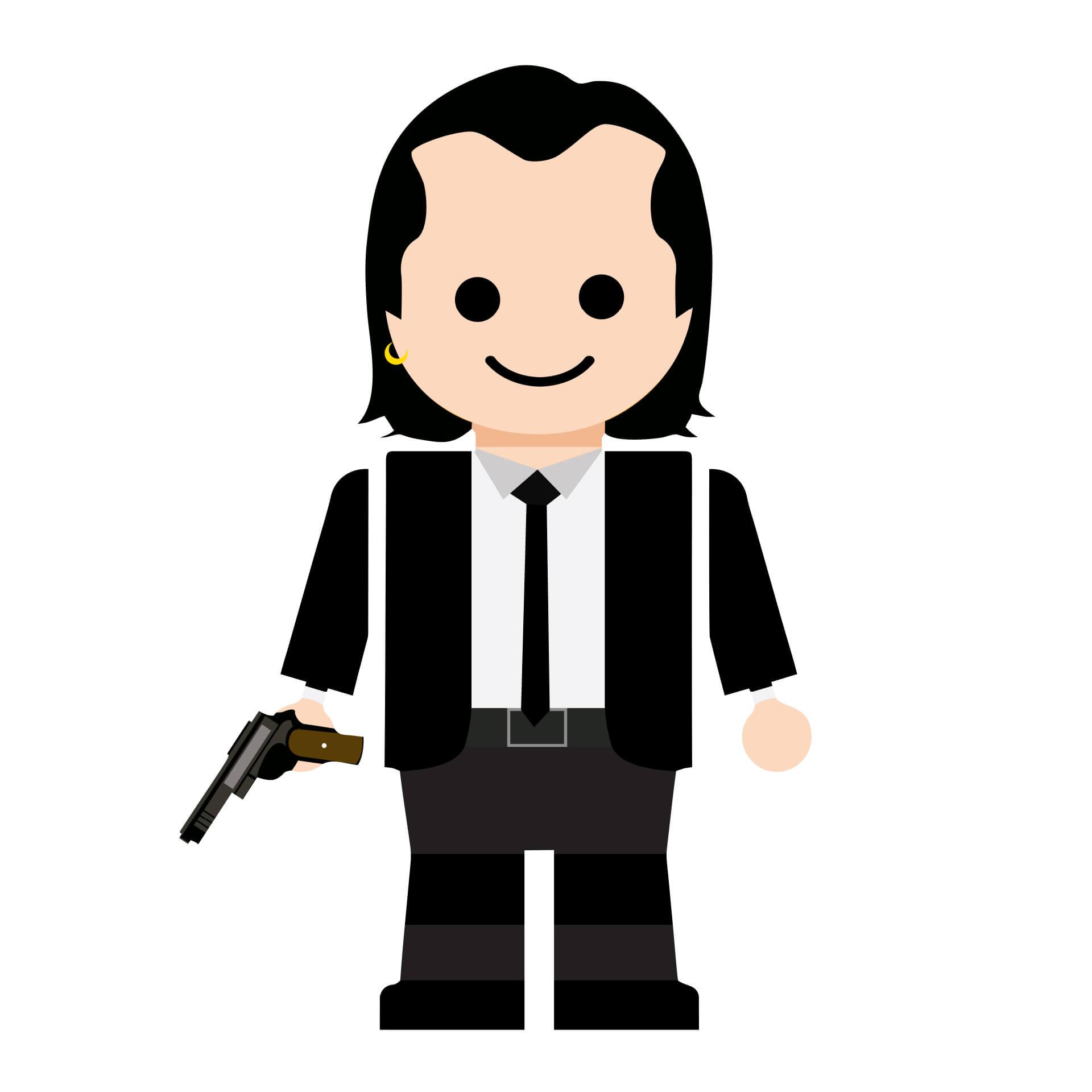 Wandtattoo Gomes - Pulp Fiction Spielzeug - Vincent Vega