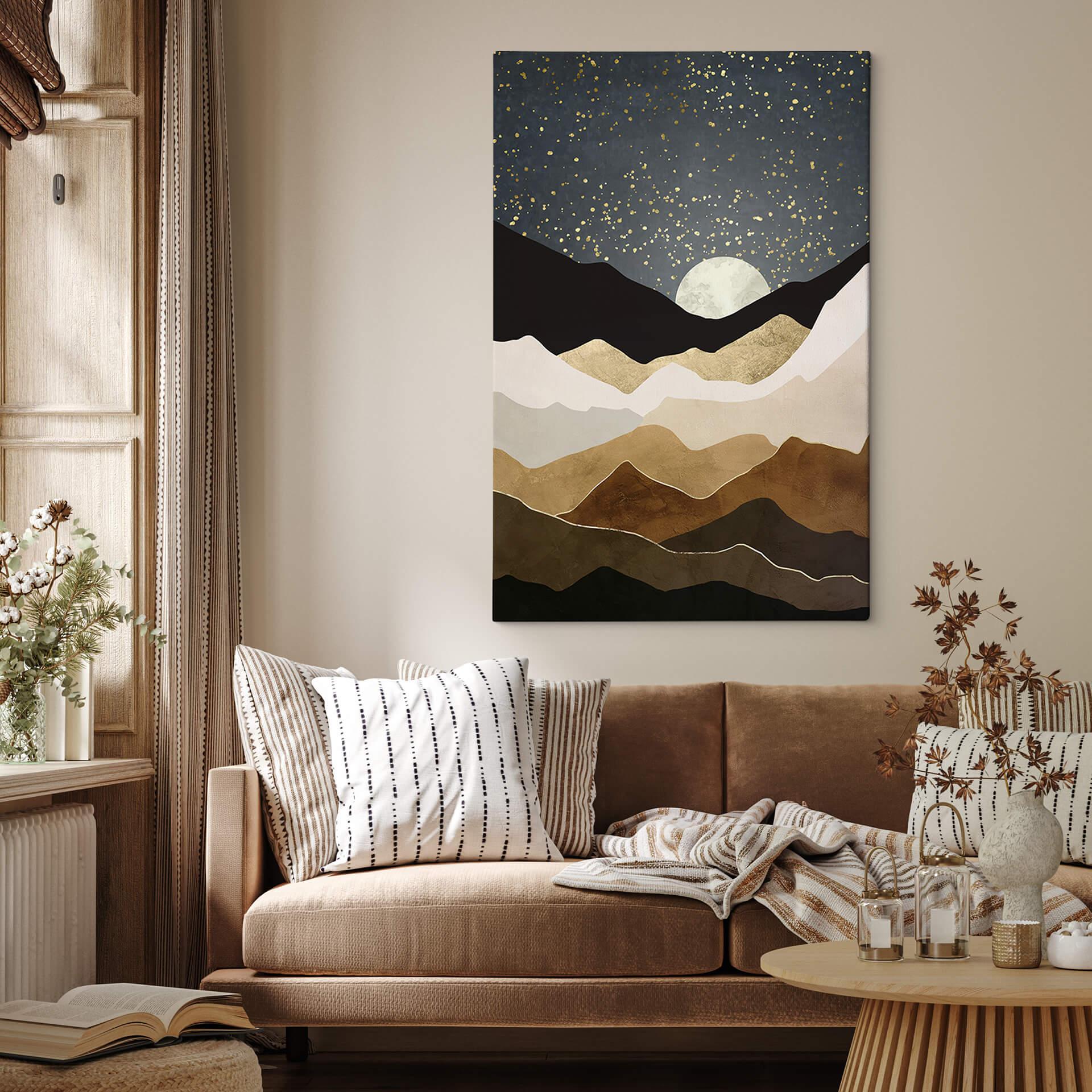 Lienzo SpaceFrog Designs - Estrellas doradas