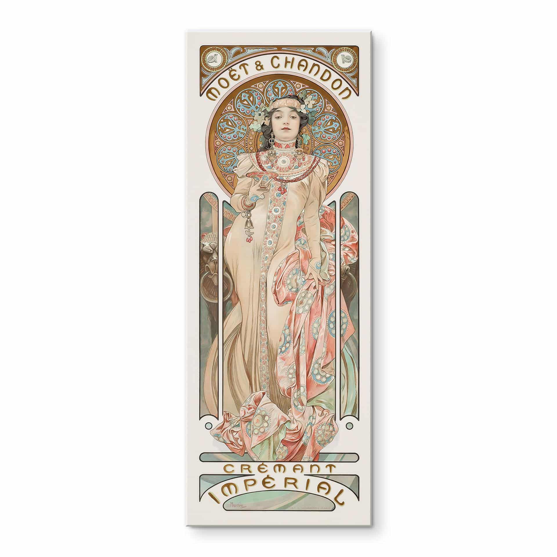 Acrylglasbild Mucha - Moët and Chandon: Dry Imperial - Panorama