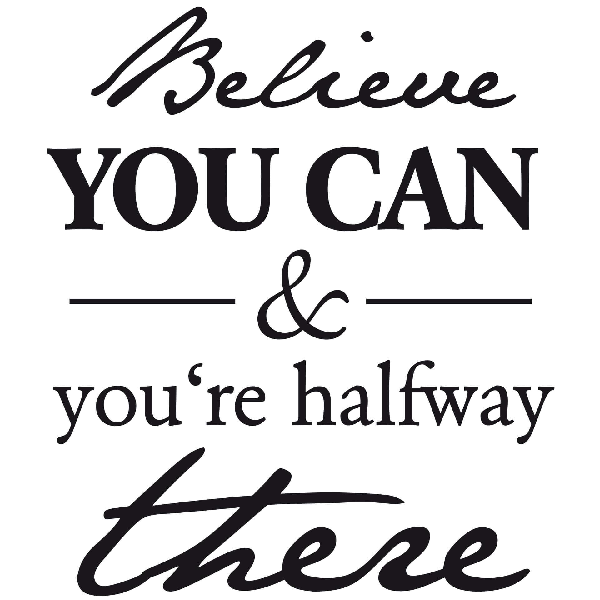 Wallsticker -  Believe you can...