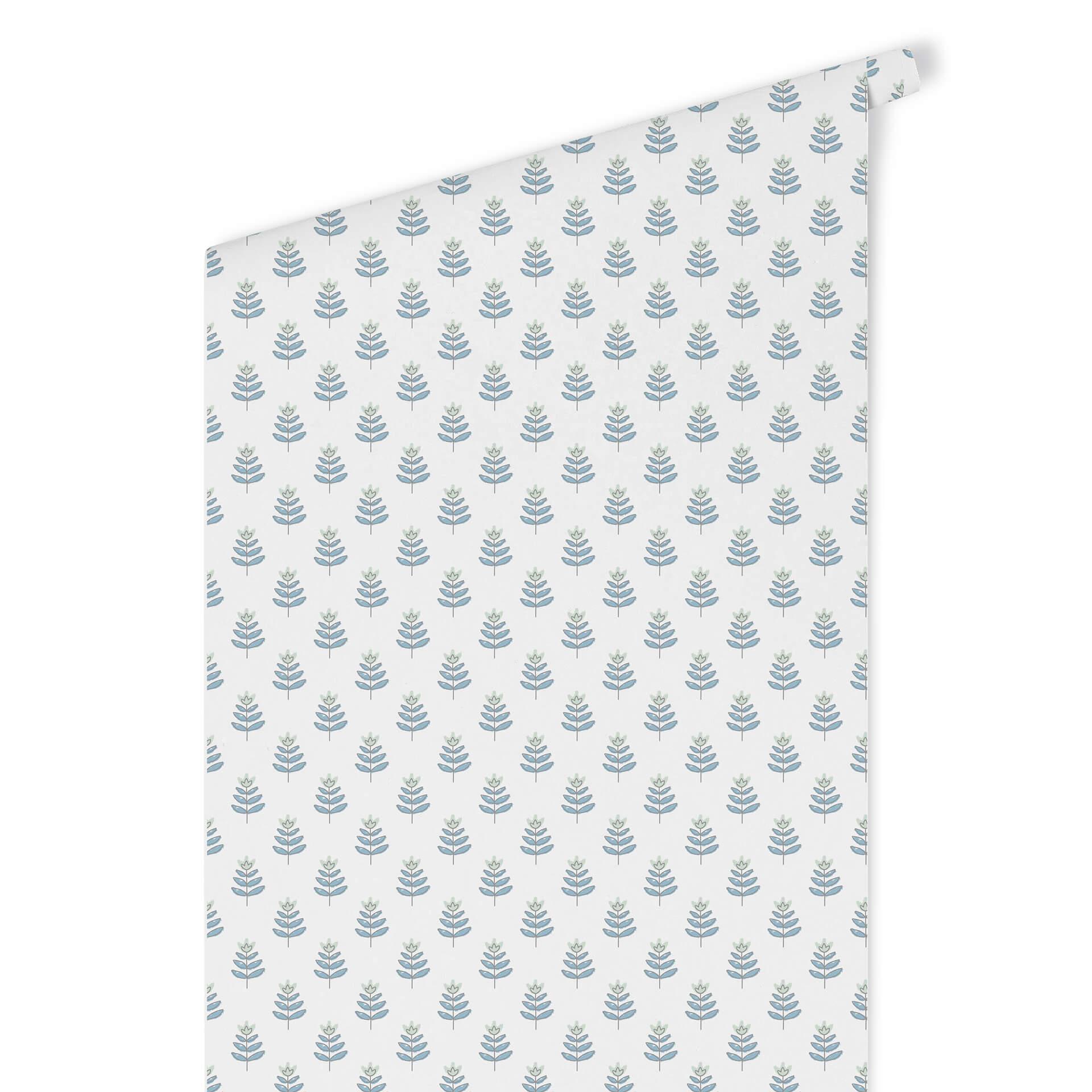Patroonbehang Graphic Tulips - blauw