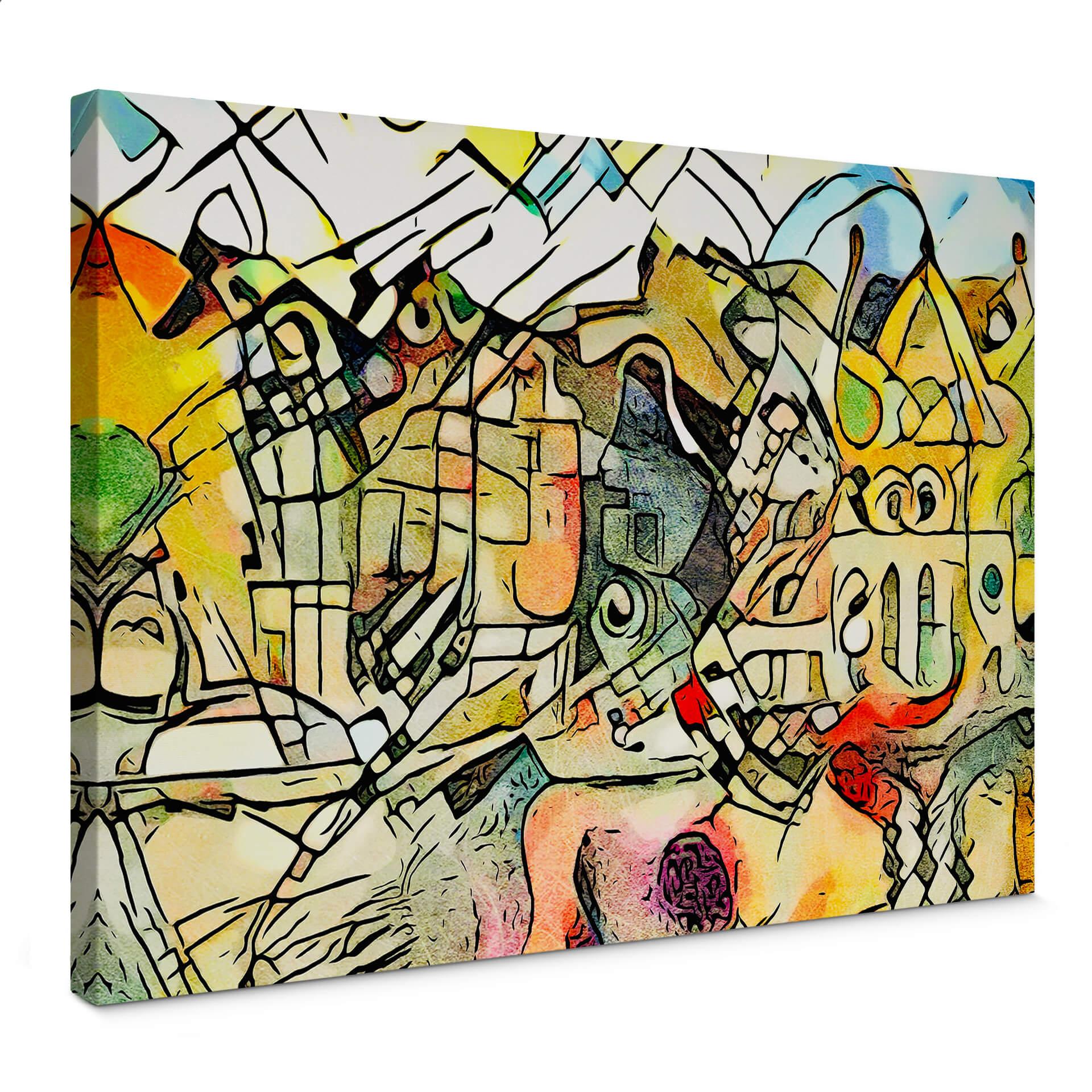 Canvastavla Zamart - Kandinsky möter Amsterdam