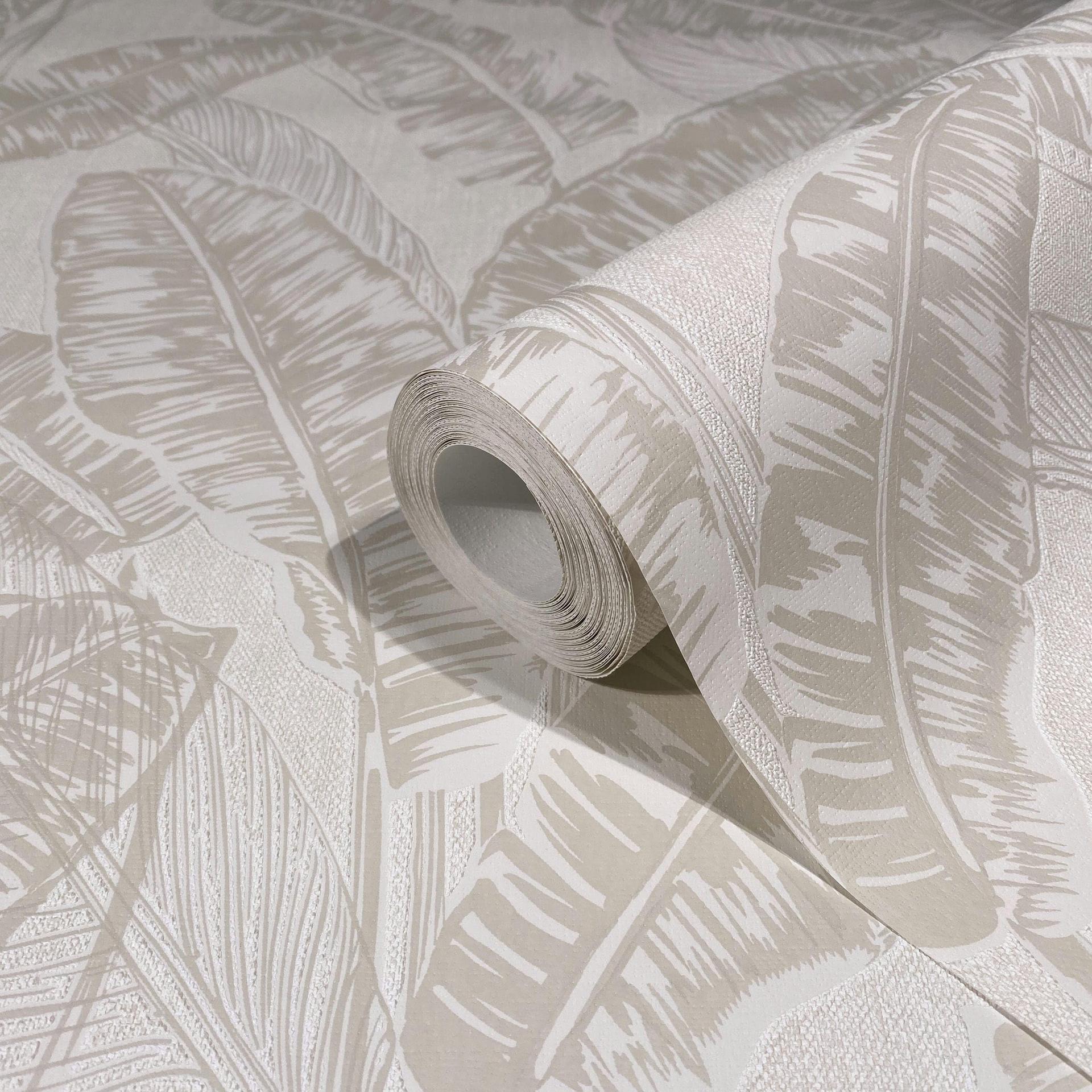 Vliestapete Floral Modern, Natur in Greige