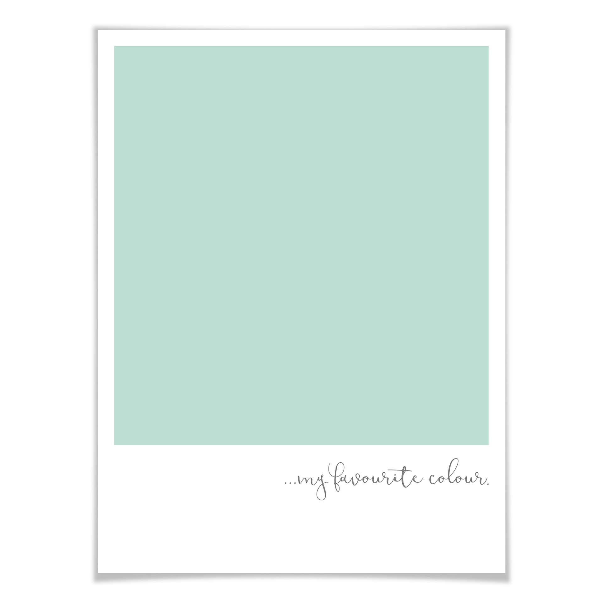 Póster Mi color favorito - menta