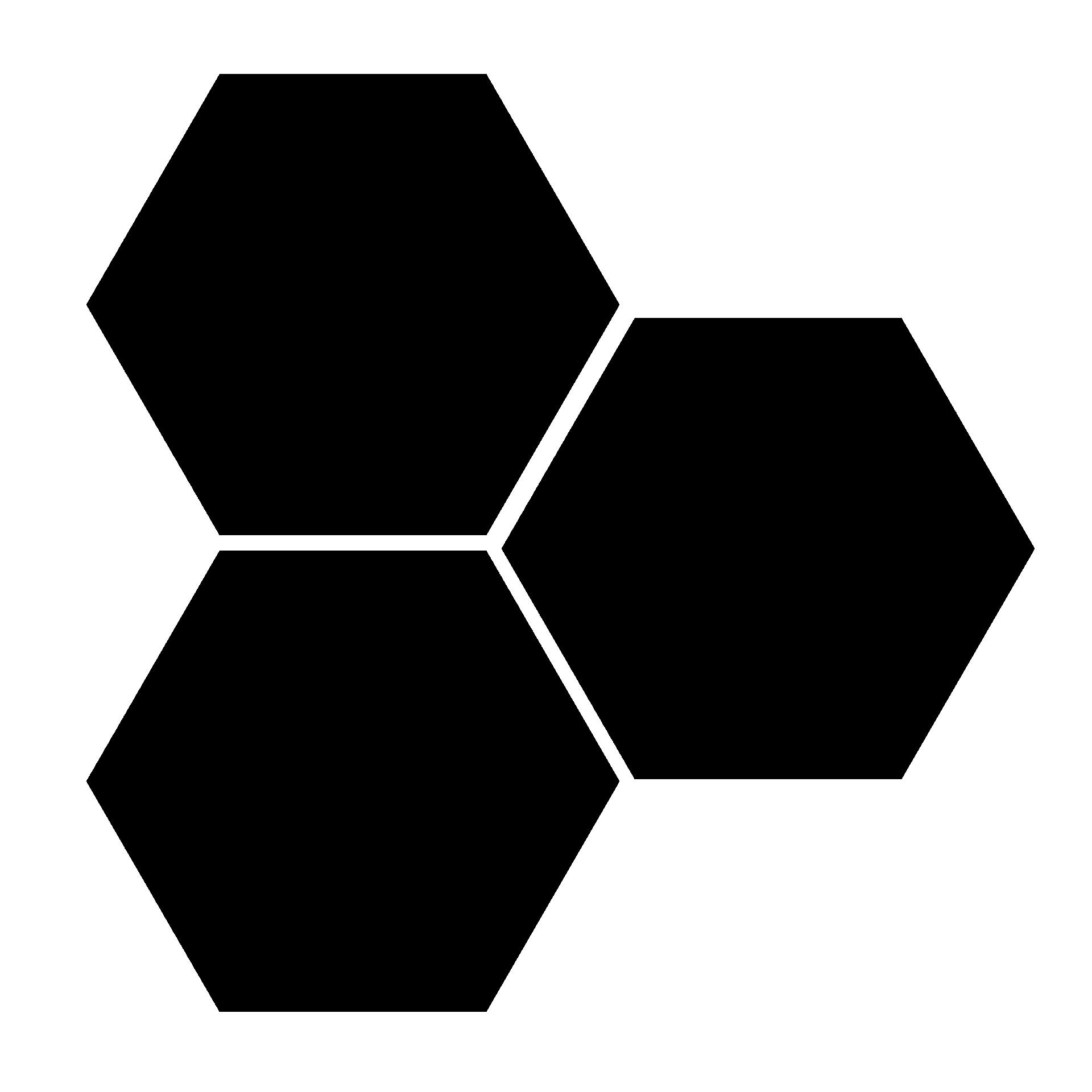 Wandtattoo Hexagon (3er-Set)